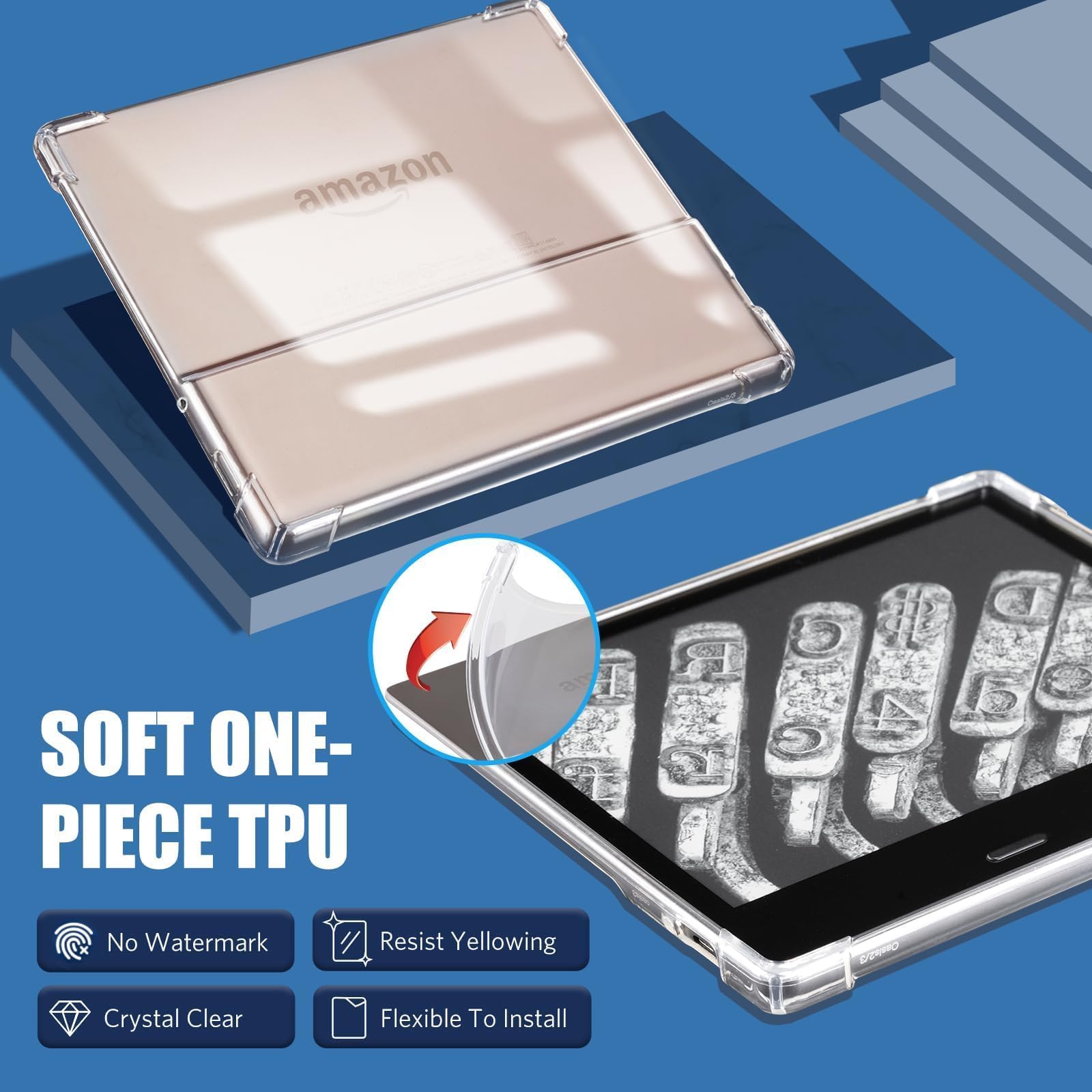 Cobak Clear Case Cover For 7'' All New Kindle Oasis 10Th Generation 2019 Released And 9Th Generation 2017 Released  Corner Airba