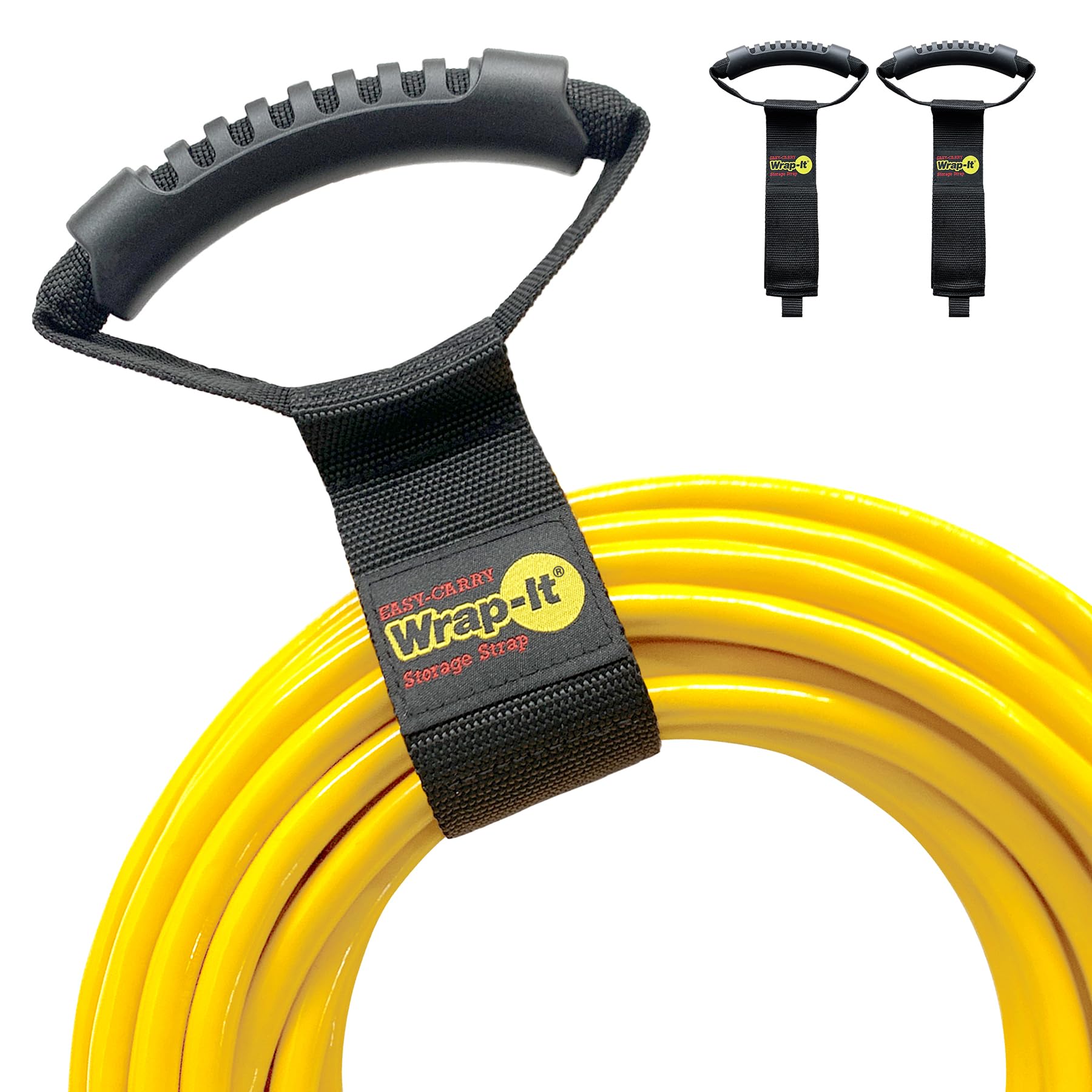 Easy Carry Wrap It Storage Straps   17'' (2 Pack)   Heavy Duty Hook And Loop Cord Carrying Strap, Hanger, And Organizer With Han