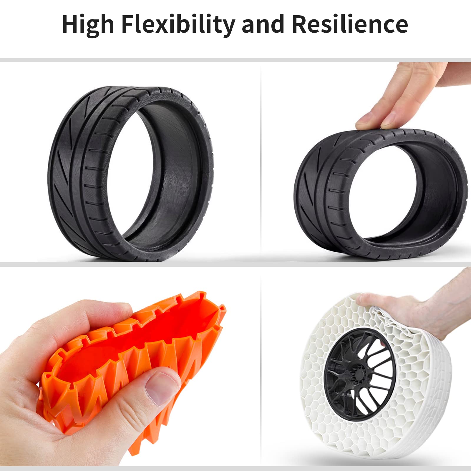 Giantarm Tpu Filament 1.75Mm Flexible Soft 3D Printer Consumables Blue,95A 1Kg Spool (2.2 Lbs.), Dimensional Accuracy +/  0.05 M