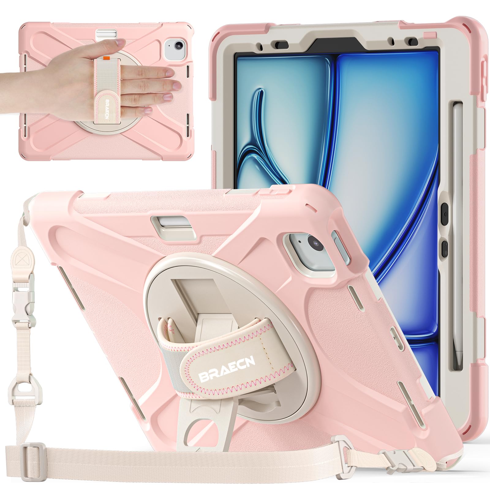 Braecnstock Kids Case For Apple Ipad Air 11 Inch 2024 M2 6Th Gen Ipad Pro 11 4Th 3Rd 2Nd 1St Gen Ipad Air 5Th 4Th Gen 10.9'' Sho