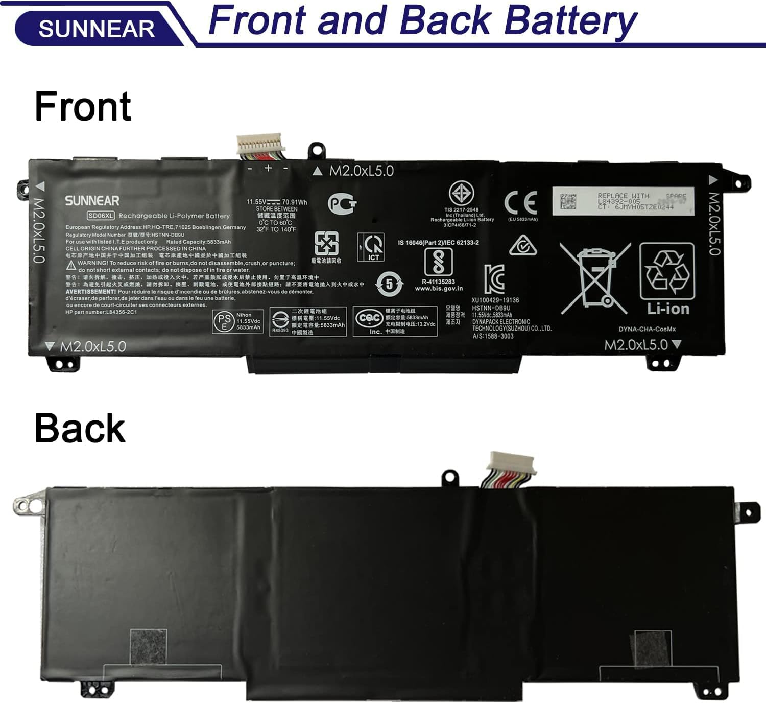 Sd06Xl Battery Replacement For Hp Omen 15 Ek 15 En 15 Ek0000 15 Ek0009Tx 15 En0029Nr Series Laptop Hstnn Db9U L84356 2C1 L84392