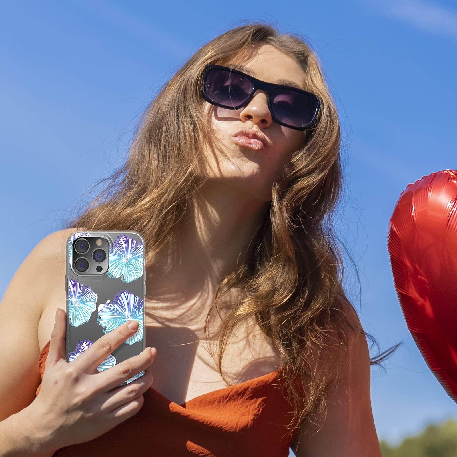 M Mybat Pro Slim Clear Crystal Case For Iphone 14 Pro Max Case 6.7 Inch, Cute Stylish Mood Series Shockproof Non-Yellowing Prote