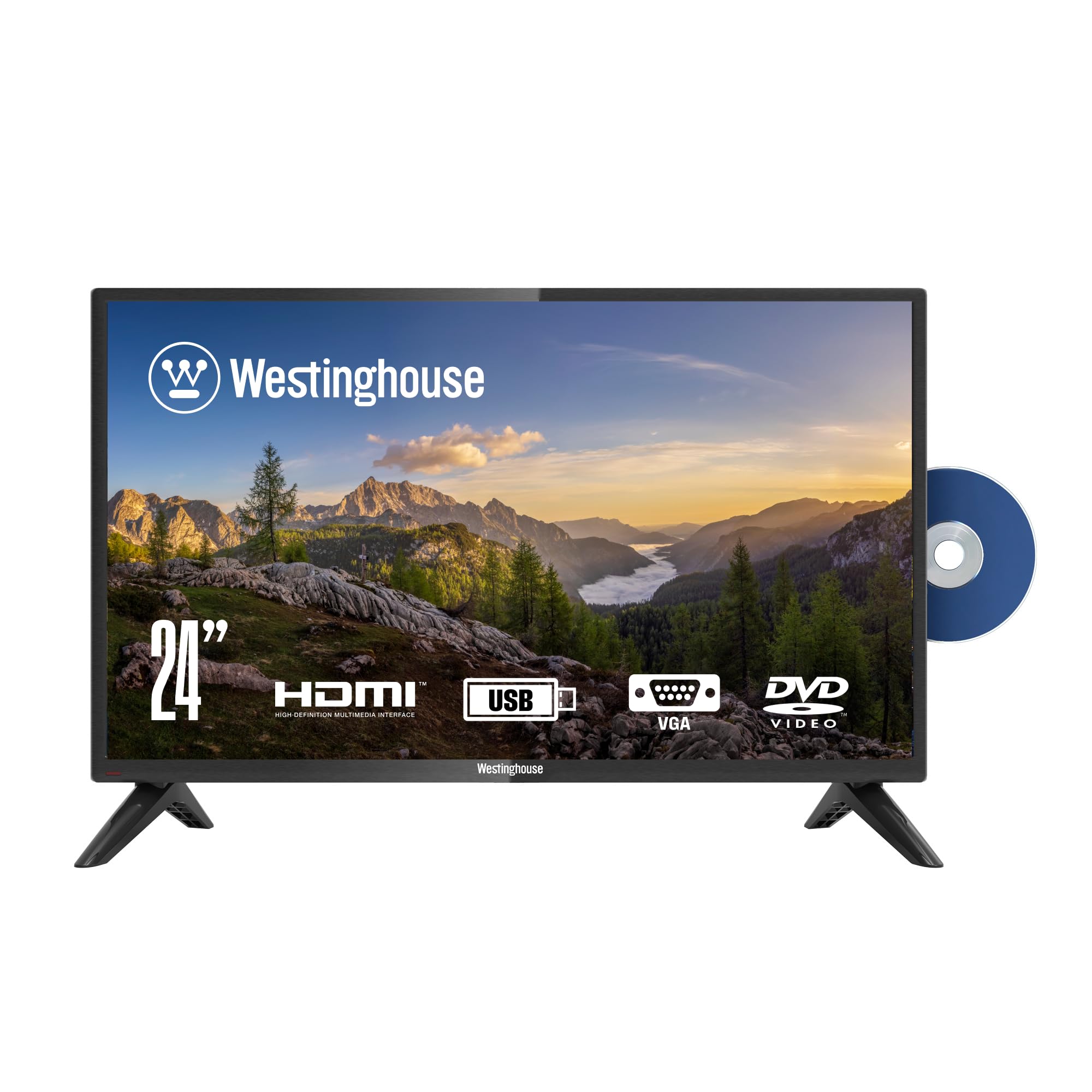 Westinghouse 24 Led Hd Dvd Combo Tv, 720P (2022 Model)