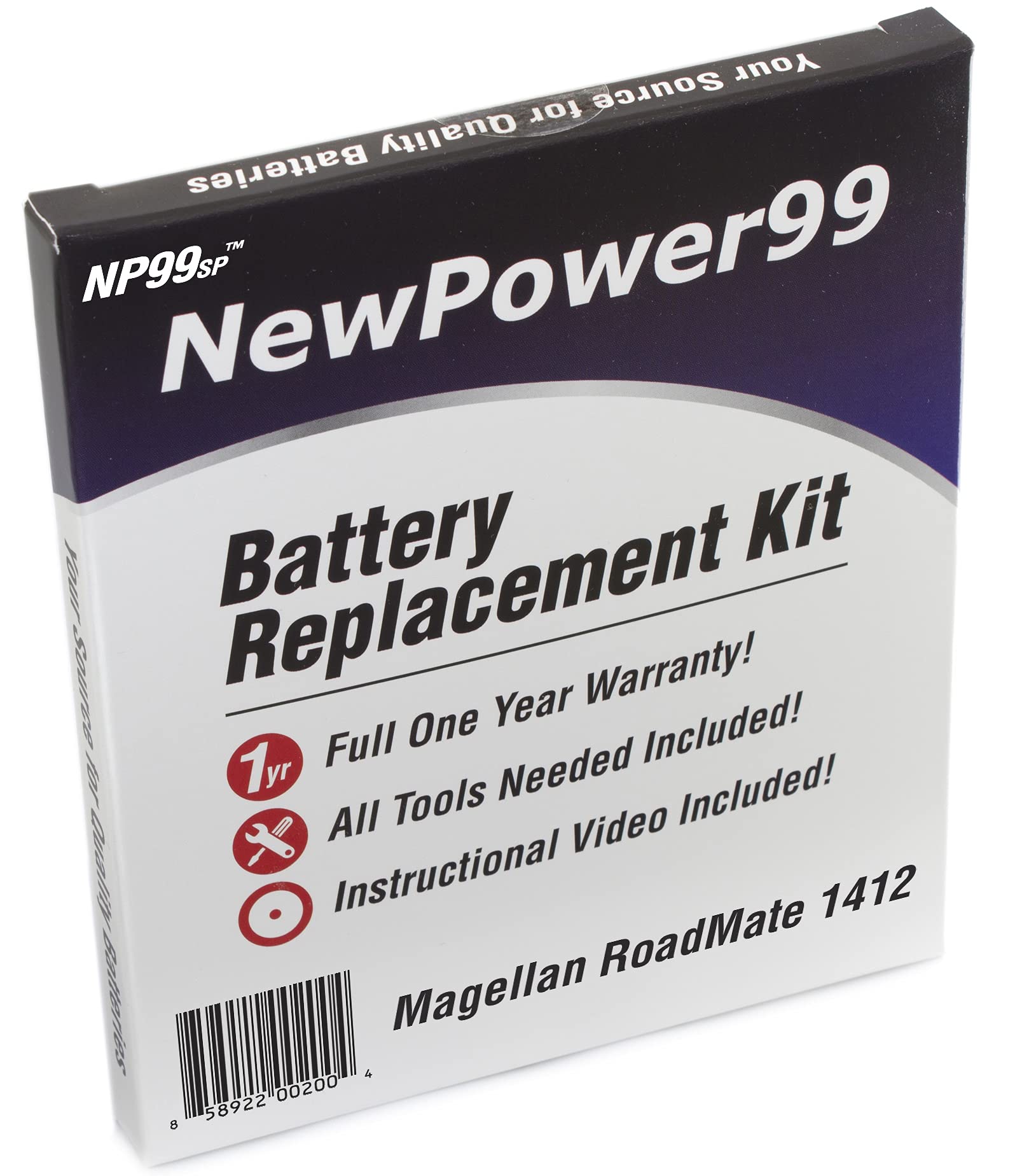 Newpower99 Battery Replacement Kit With Battery, Video Instructions And Tools For Magellan Roadmate 1412