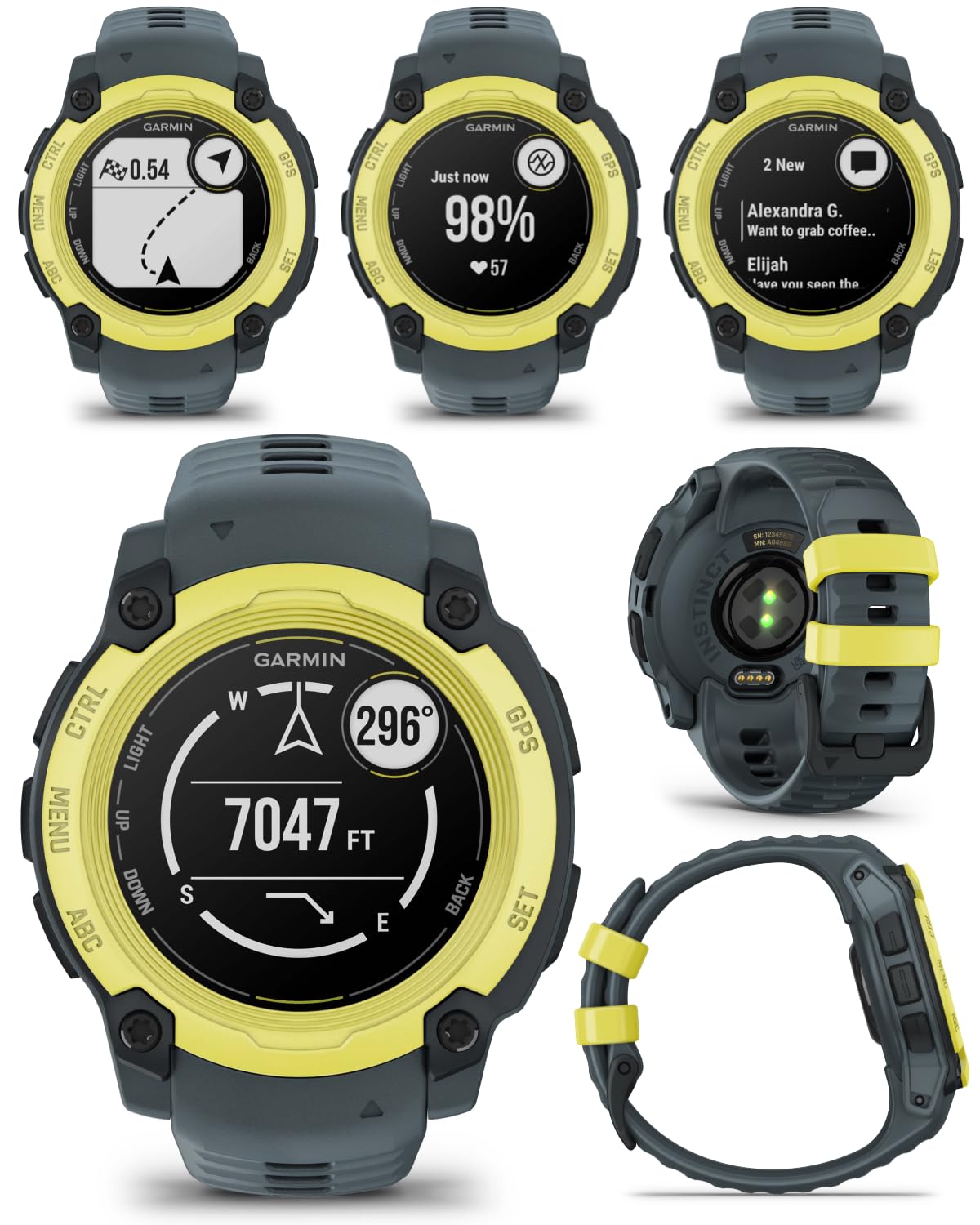 Wearable4U Garmin Instinct E 40 Mm, Rugged Outdoor Gps Smartwatch, 24/7 Health Monitoring, Wrist Based Heart Rate, Up To 14 Days