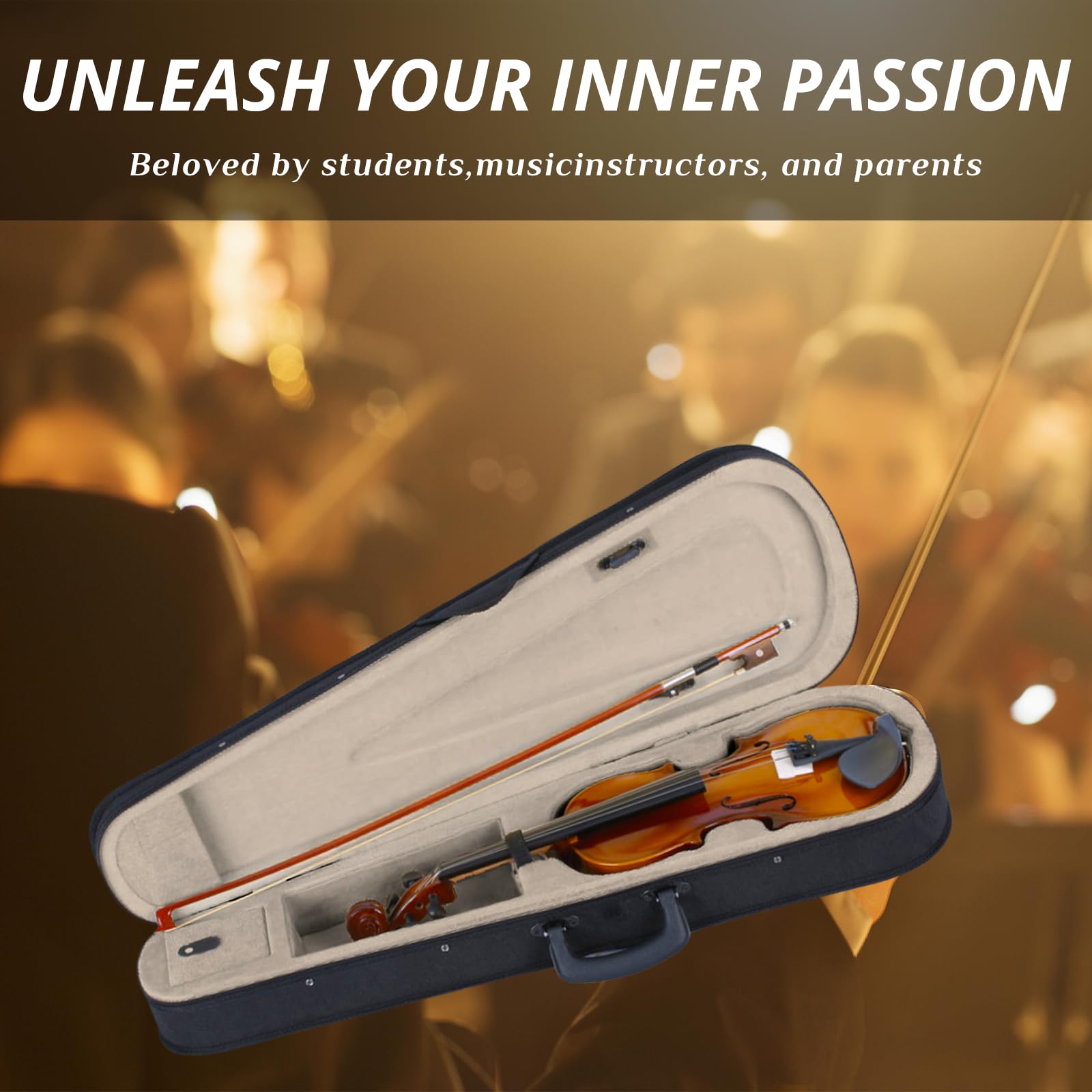 Ktaxon 1/4 Violin For Beginners, Fiddle For Students And Enthusiasts, Acoustic Violin Kit With Case, Bow, Rosin & Manual