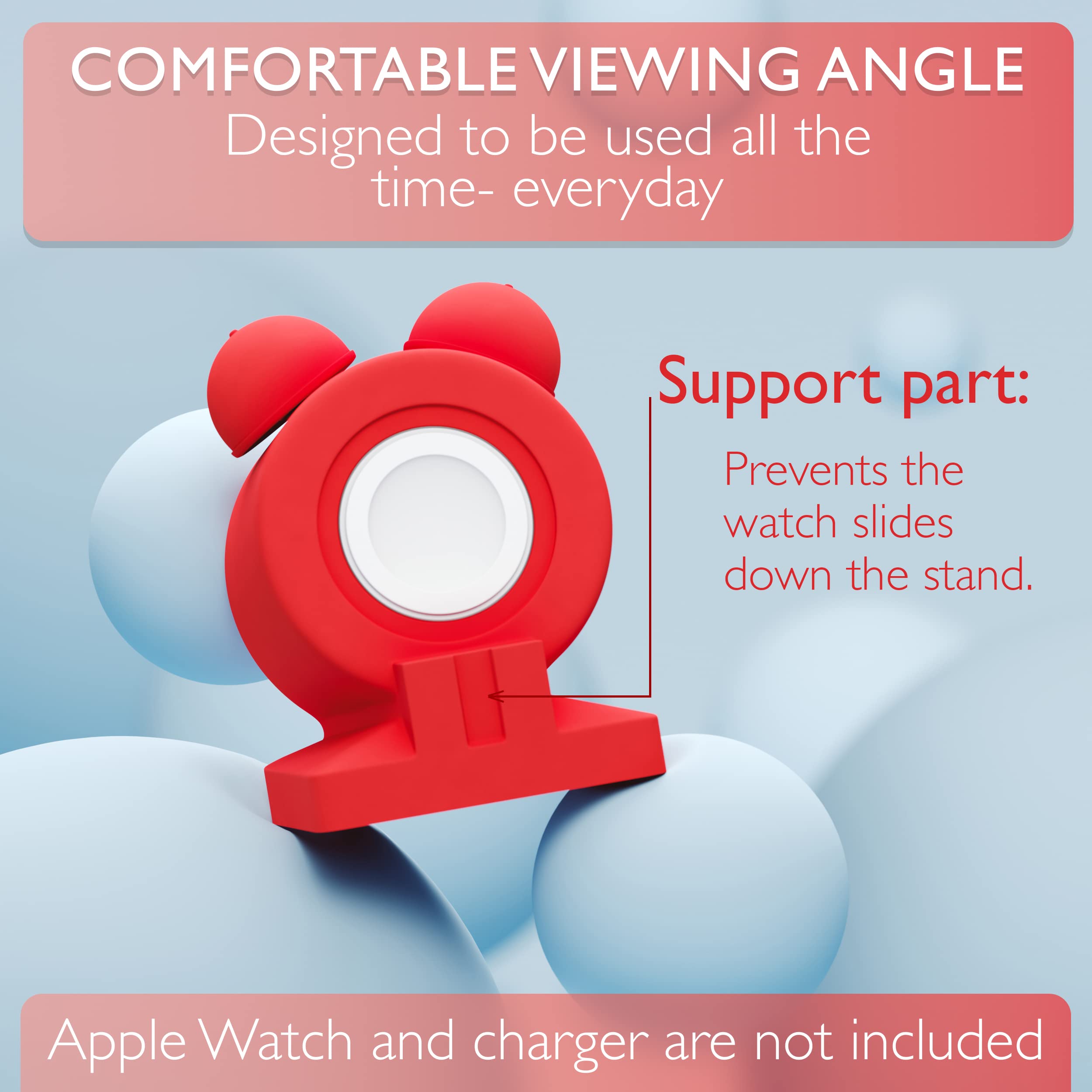 Iwatch Charger Stand For Apple Watch Series Ultra2/Ultra/10/9/8/Se2/7/6/Se/5/4/3/2/1 (49/46/45/44/42/41/40/38Mm) ?Ute Silicone H