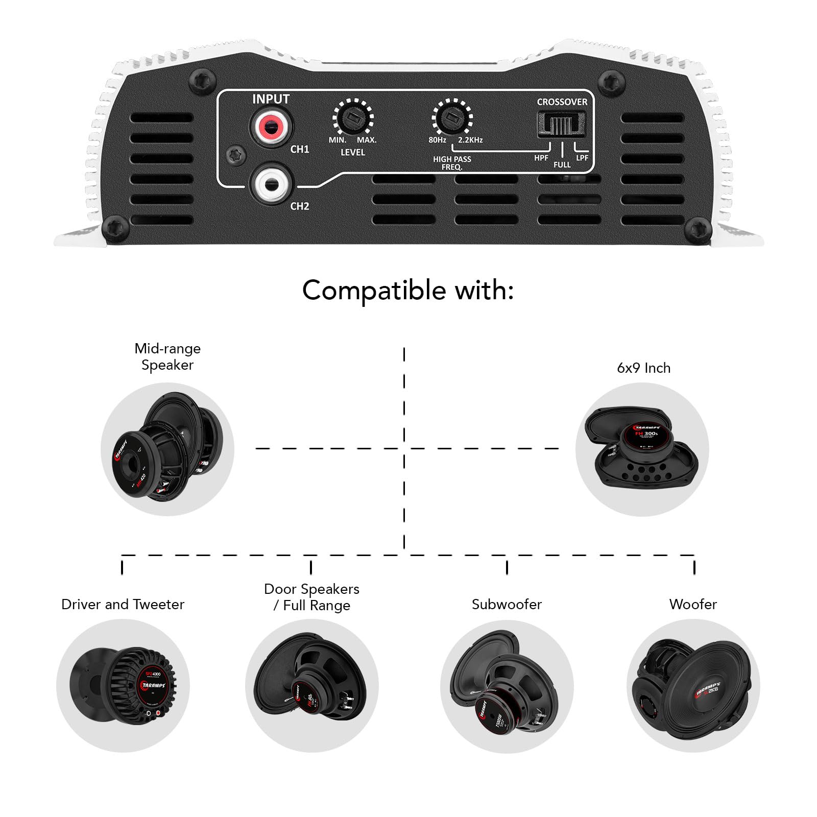 Taramps Ds 800X2 Module 2 Ohms 800W Rms 2 Channel Car Sound Amplifier