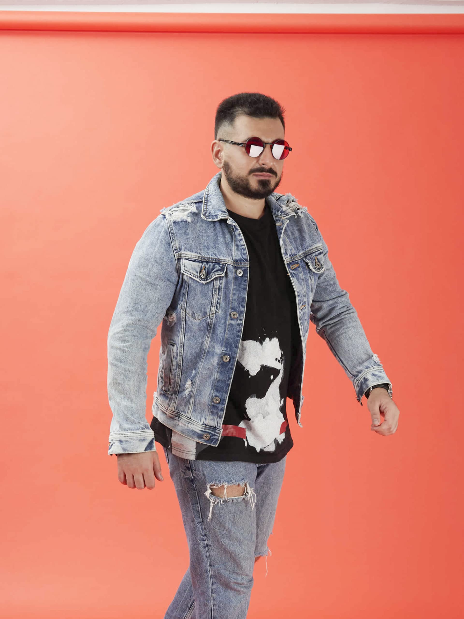 Huamei Seamless Photography Background Paper, Photo Backdrop Paper 53 Inches Wide X 16 Feet, (4.4X16 Feet) (Bright Orange)