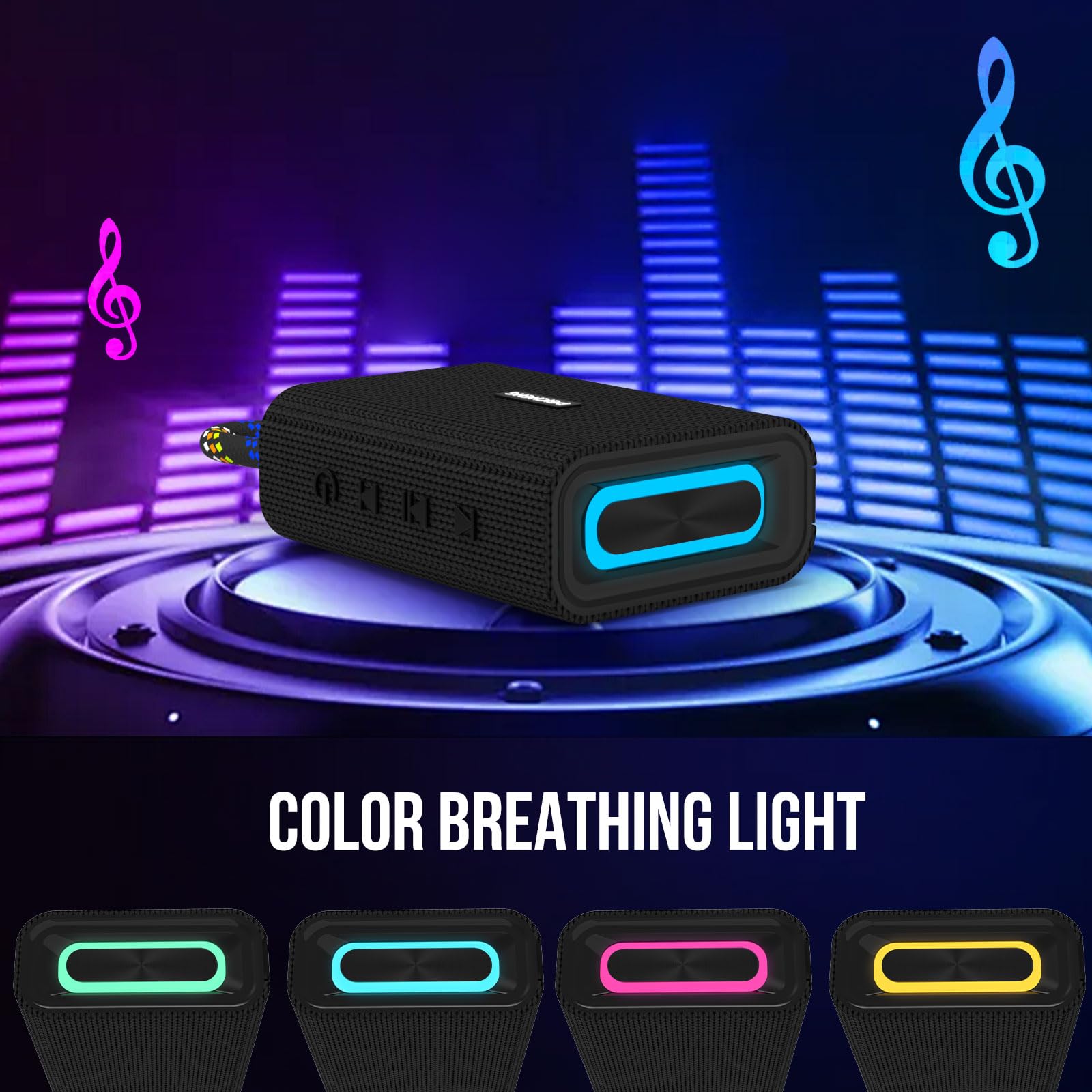 Bluetooth Speaker, Portable Wireless Bluetooth Speakers With Loud Stereo Sound, Deep Bass, Ipx5 Waterproof Speaker, Bluetooth 5.