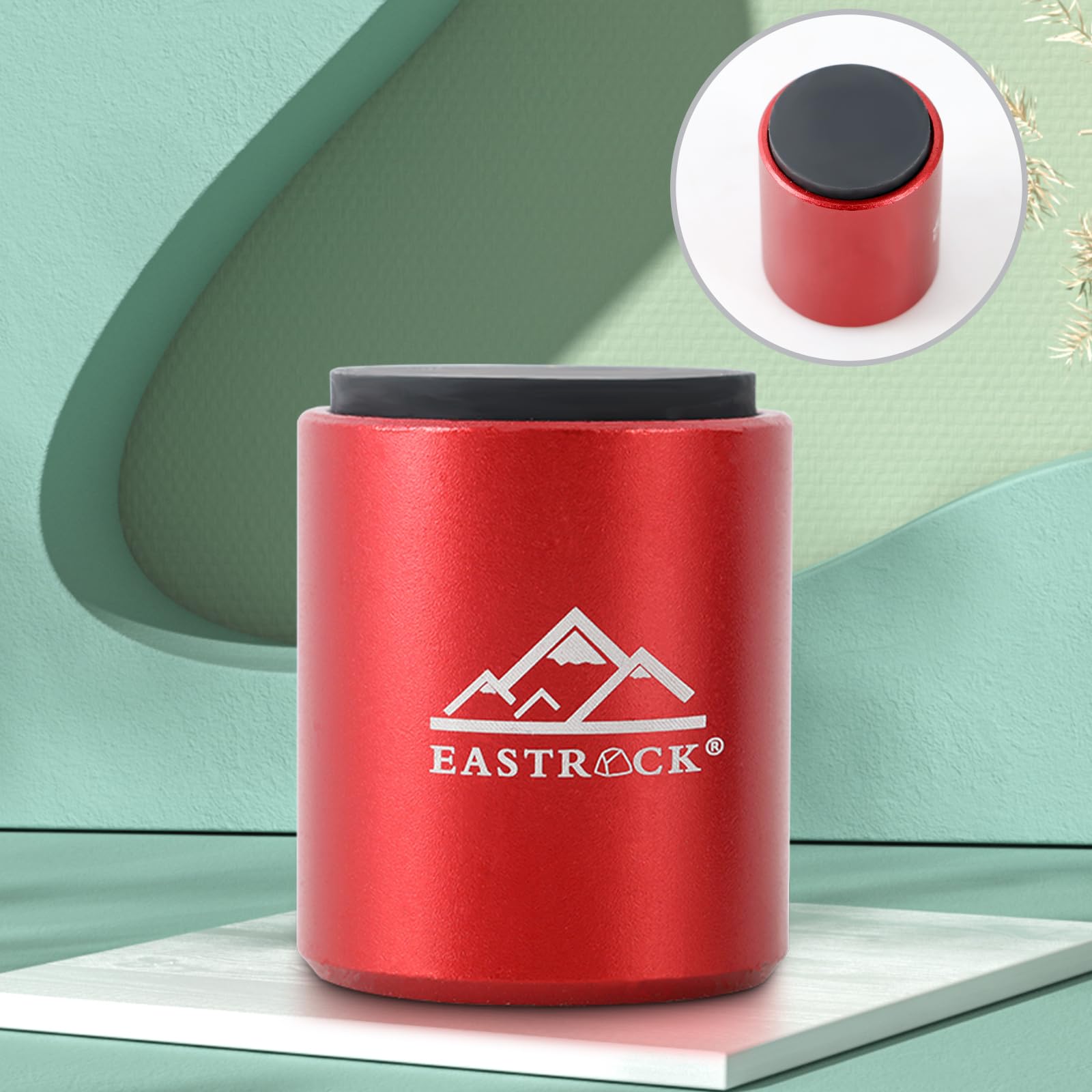 Eastrock Mini Practice Drum Pad Without Stand, 2.16 Inches Silent Drum Pad, Silicone Dumb Drum For Beginners (Red)