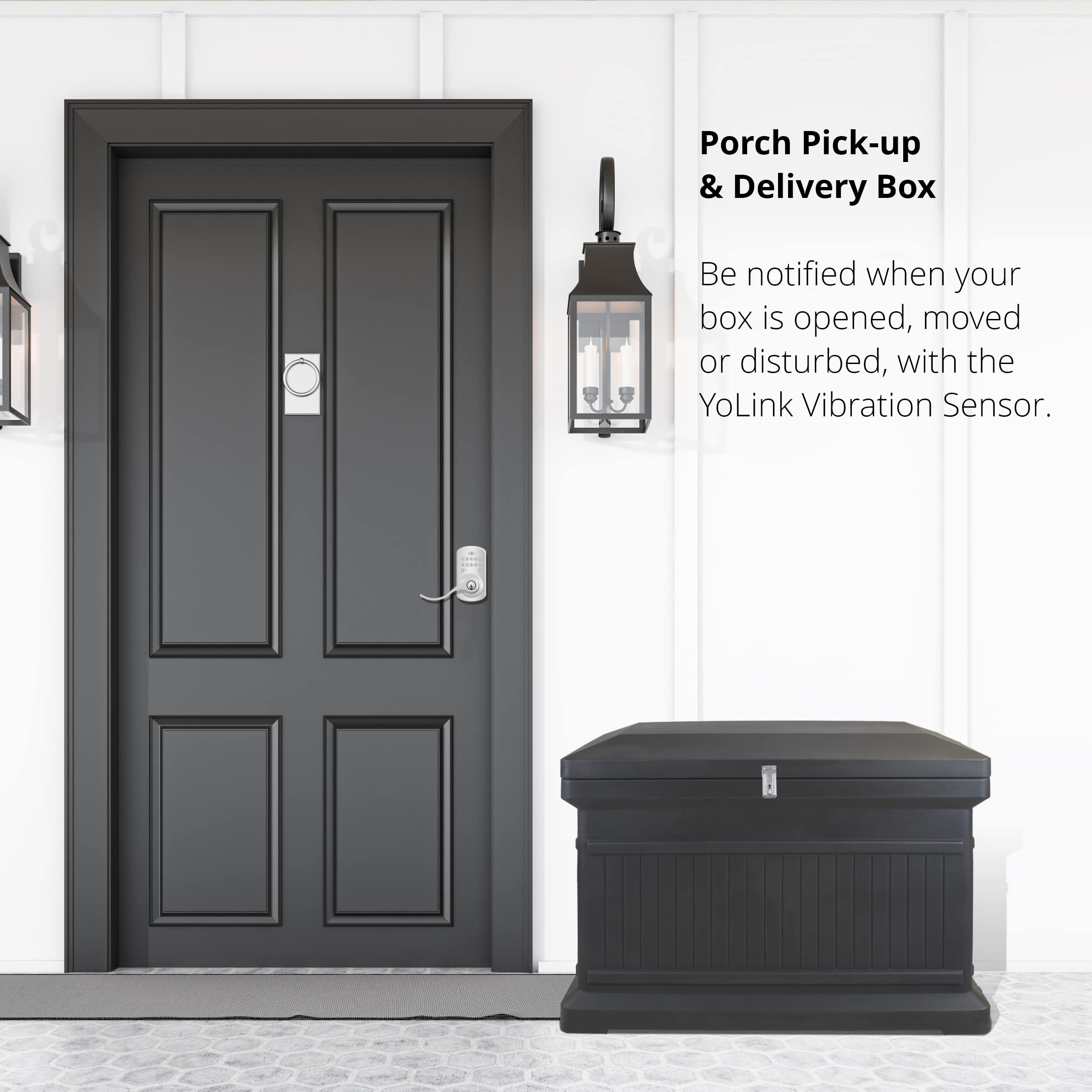 Yolink Lora Smart Vibration Sensor; Smart Shock, Glass Break, Tamper, Movement Detector, Generator Running, Email/Sms/Push Alerts, 1/4 Mile Open Air Range, Alexa, Hub Is Not Included