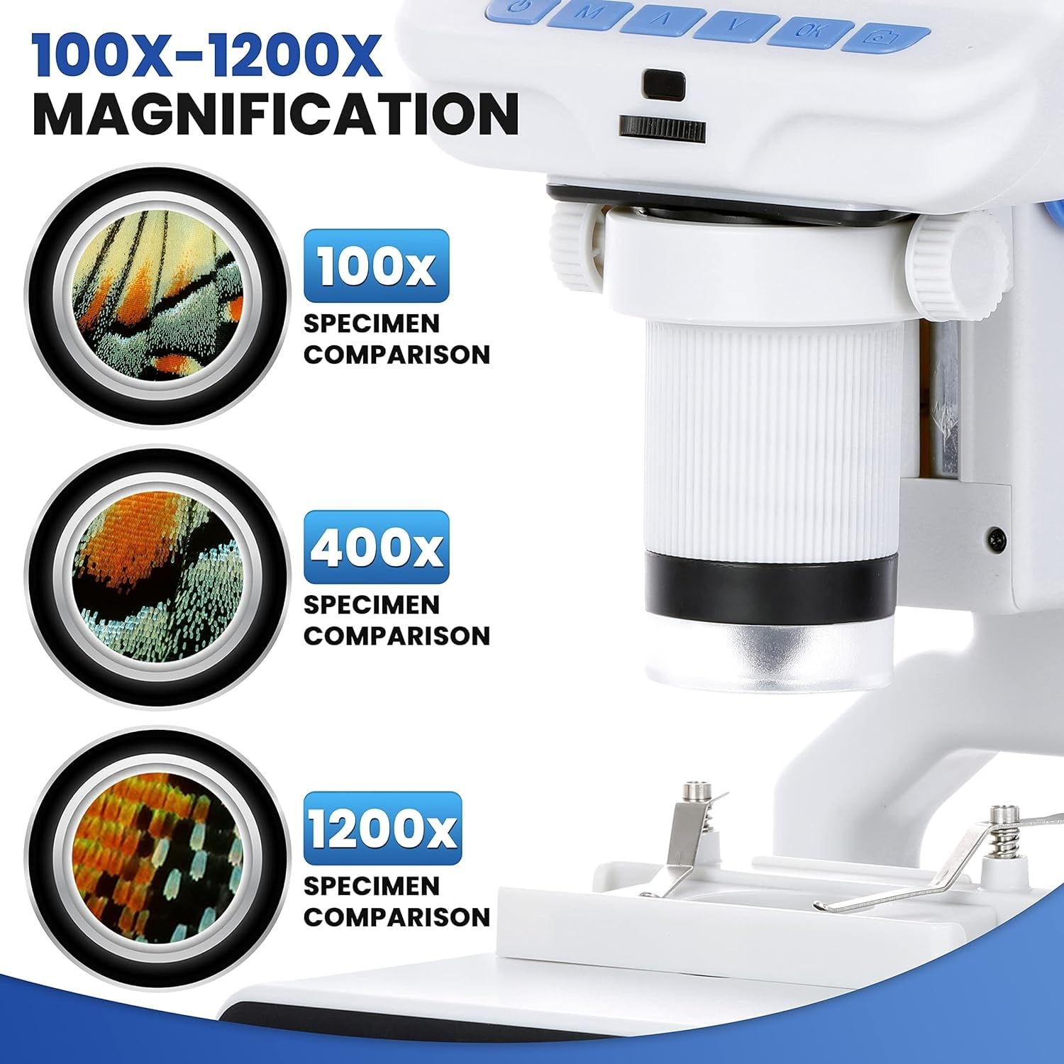 Amscope - 4.3 Inch Premium 1080P Hd Portable Lcd Digital Color Microscope With Dual-Led Illumination - Dm140