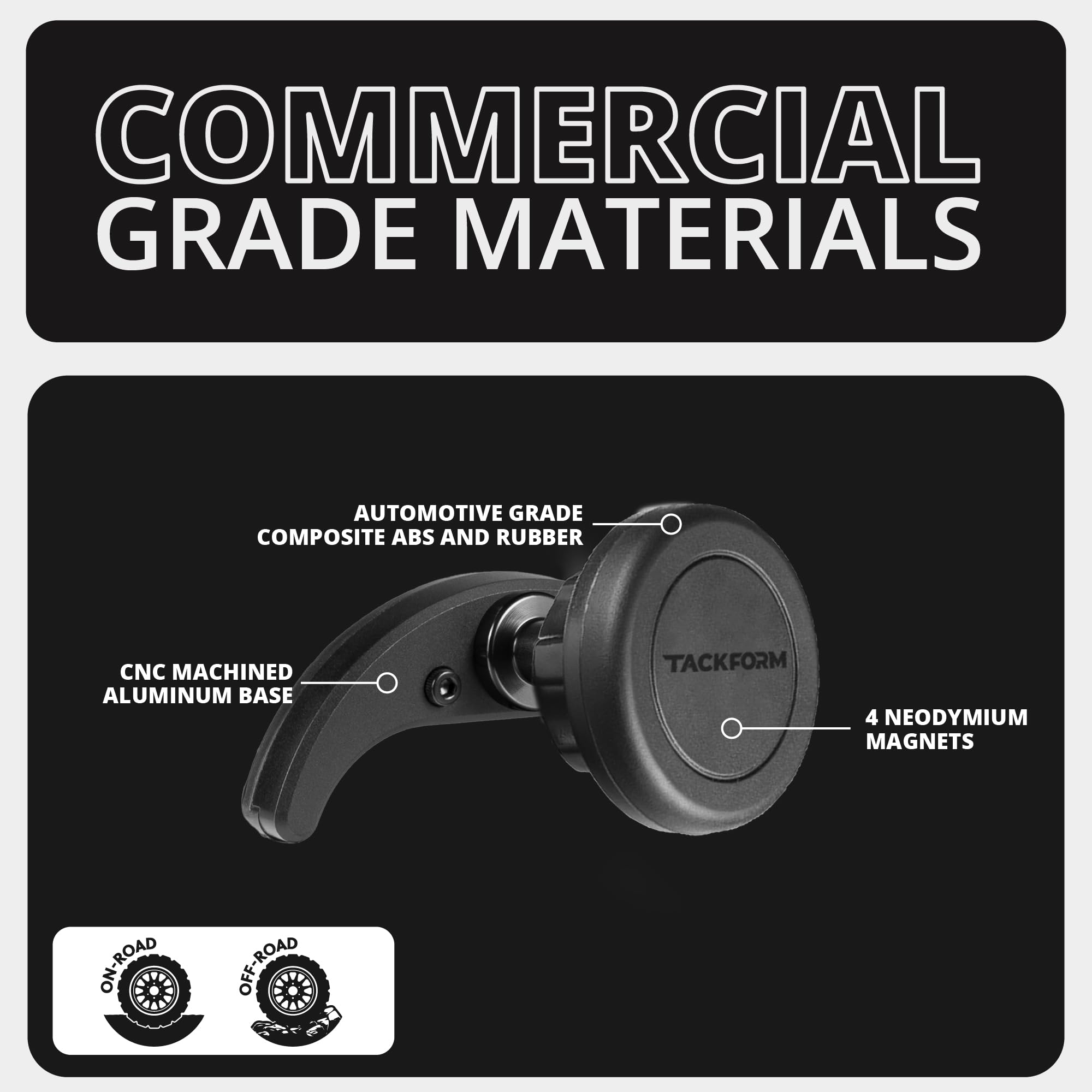 Tackform Link Vent Mount Universal Magnetic Phone Holder Compatible With 2016-2023 Toyota Tacoma And 2014-2021 Toyota Tundra | B