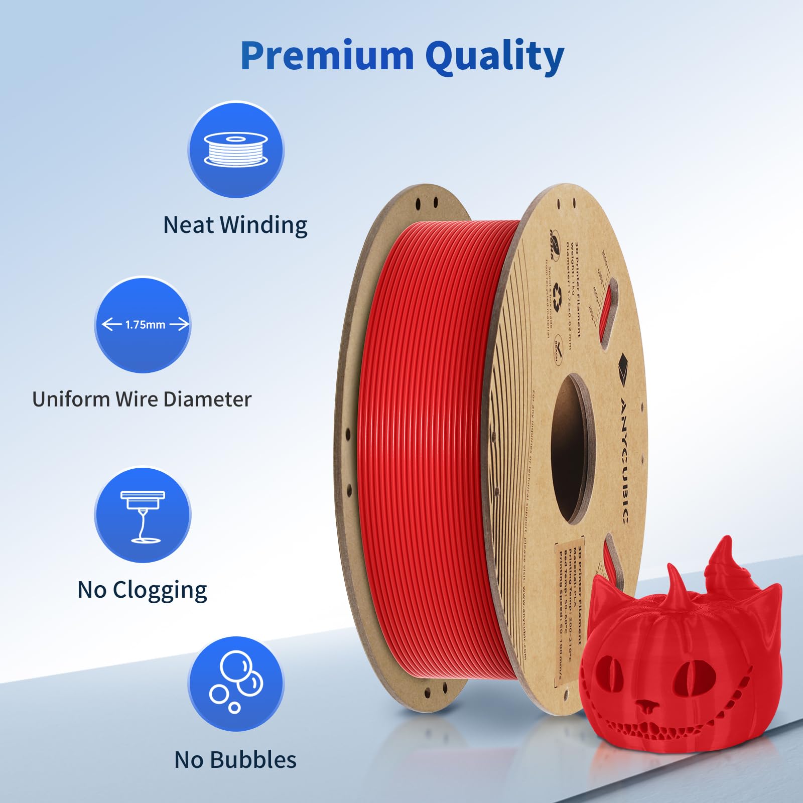 Anycubic Pla Filament 1.75Mm Bundle, Rfid 3D Printing Pla Filament 1.75Mm Dimensional Accuracy +/  0.02Mm, 1Kg Spool (2.2 Lbs),