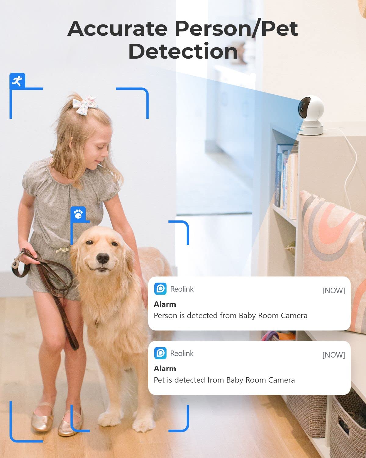 Reolink 4Mp Indoor Security Camera, E1 Pro Plug In Pet Camera Support 2.4/5 Ghz Wifi, 360 Degree Baby/Dog Monitor With Auto Trac