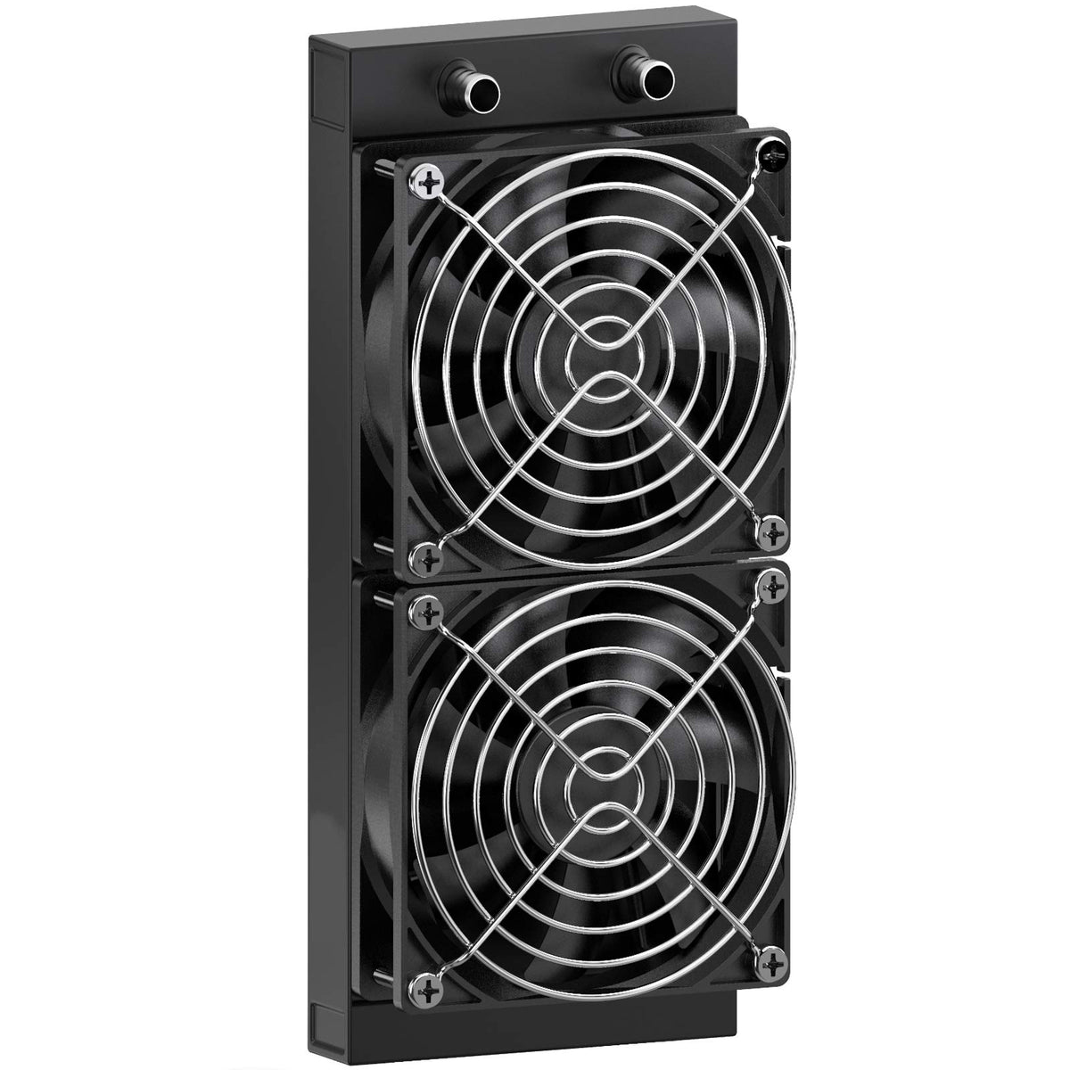 Clyxgs Water Cooling Radiator, 12 Pipe Aluminum Heat Exchanger Radiator With Fan For Pc Cpu Computer Water Cool System Dc12V 240Mm Black