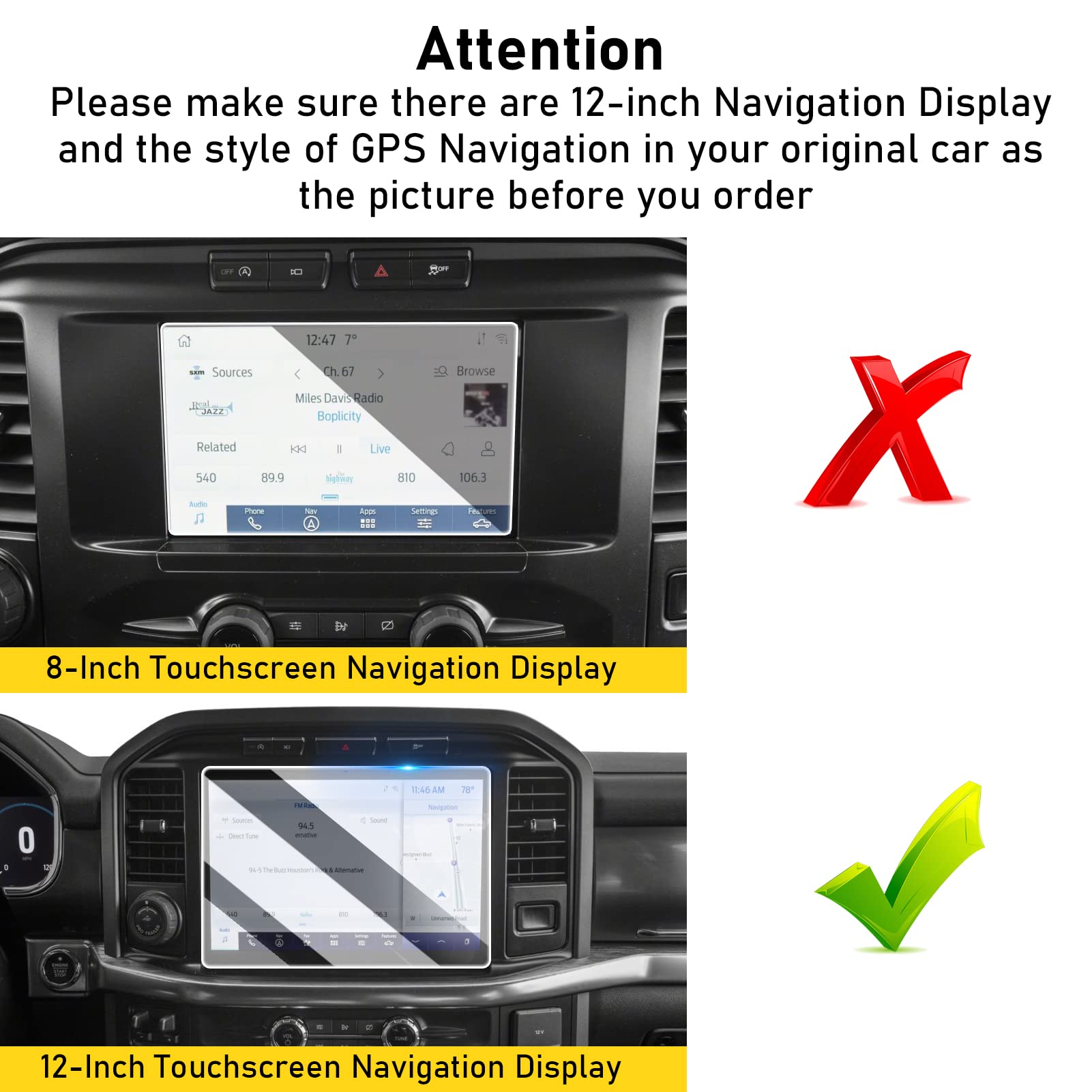 Moonlinks Compatible With Ford F150 Screen Protector 2021 2024,12Inch Sync4 F150 Touch Screen Protector Tempered Glass Protective Film For F150 King Ranch Lariat Limited Platinum Raptor Tremor Xlt
