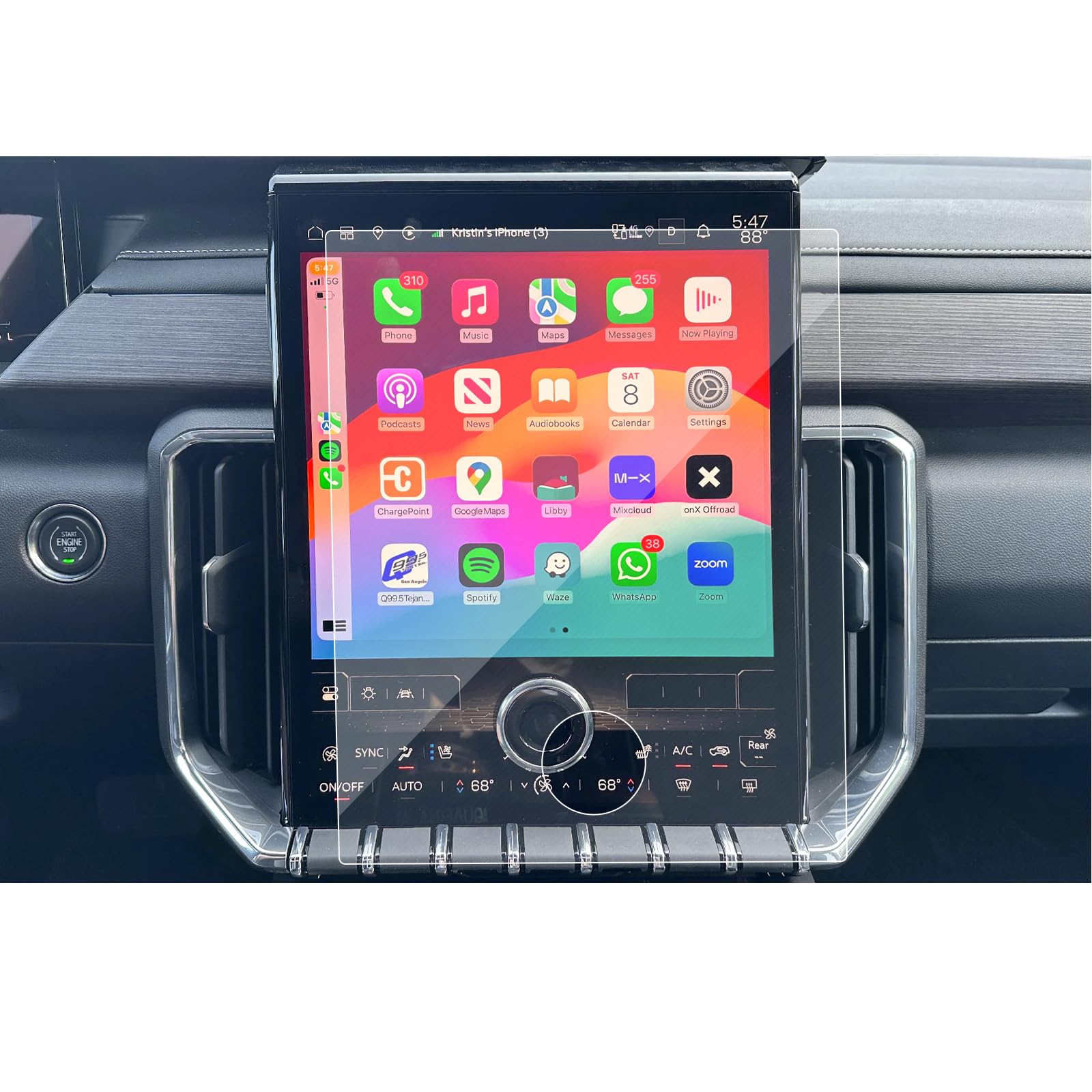 Sxcy For 2024 2025 Gmc Acadia Tempered Glass Screen Protector 2024 2025 Acadia Screen Protector (Elevation/At4/Denali) Navigation Touch Radio Display Screen Protector 15In