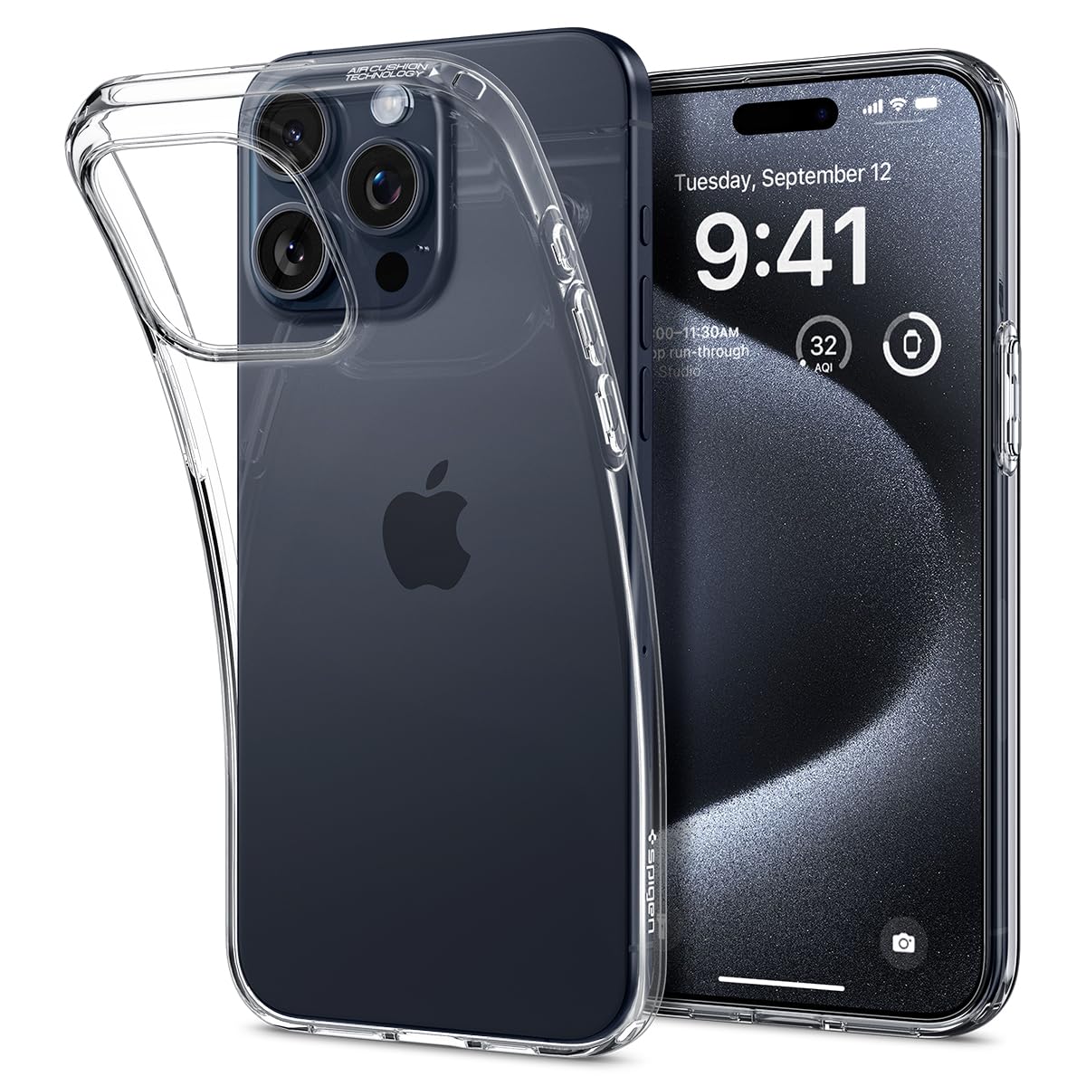 Spigen Liquid Crystal Designed For Iphone 15 Pro Case (2023), Military Grade Drop Protection]   Crystal Clear