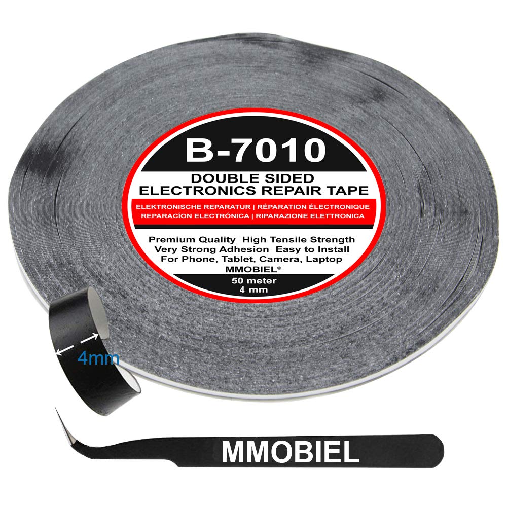 Mmobiel 4 Mm Double Sided Layer Strong Adhesive Tape 50 M Long Roll (Black) For Smartphone Tablet Repair
