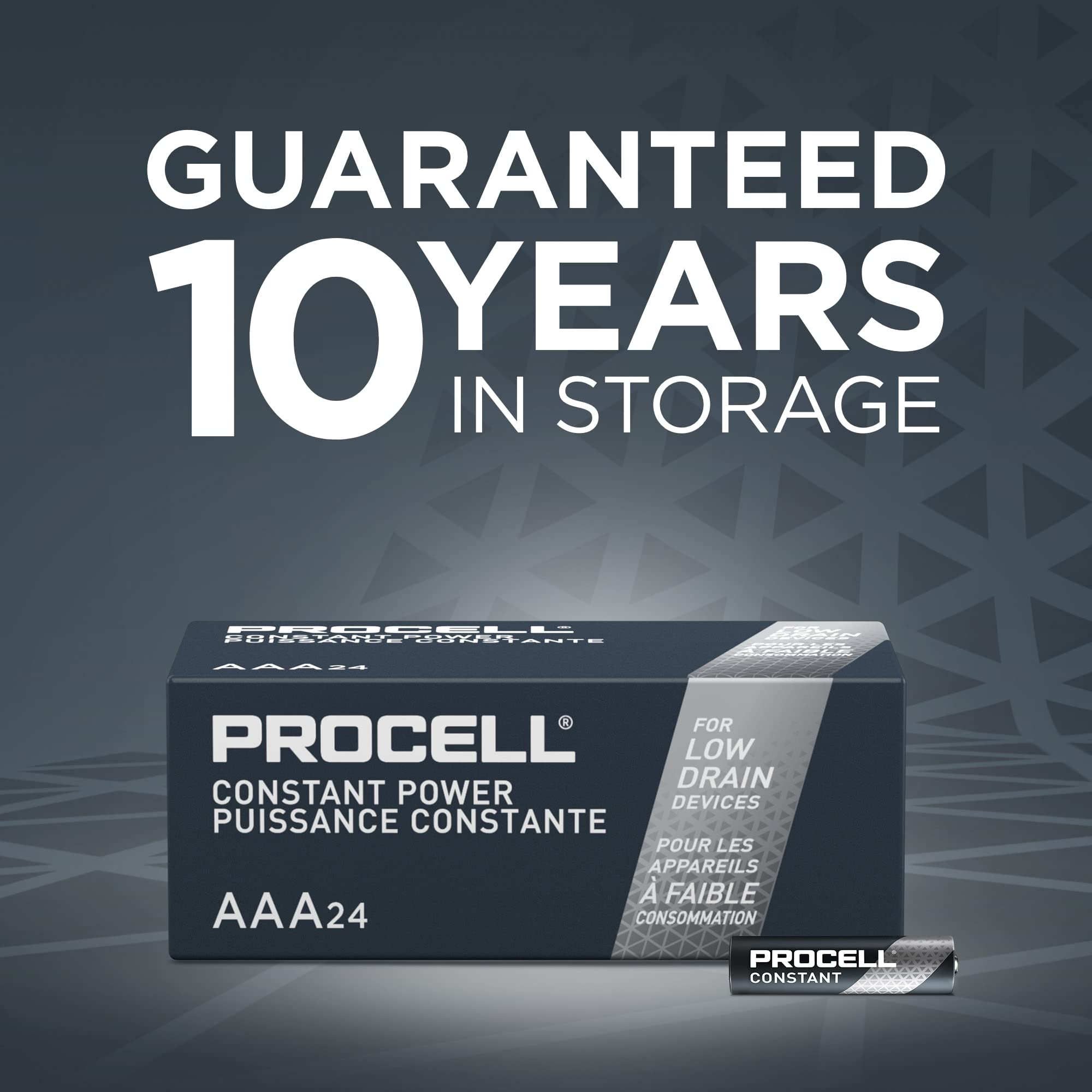 Procell Constant Aaa Long Lasting Alkaline Batteries (144 Pack), 10 Year Shelf Life, Bulk Value Pack For Consistent Moderate Dra