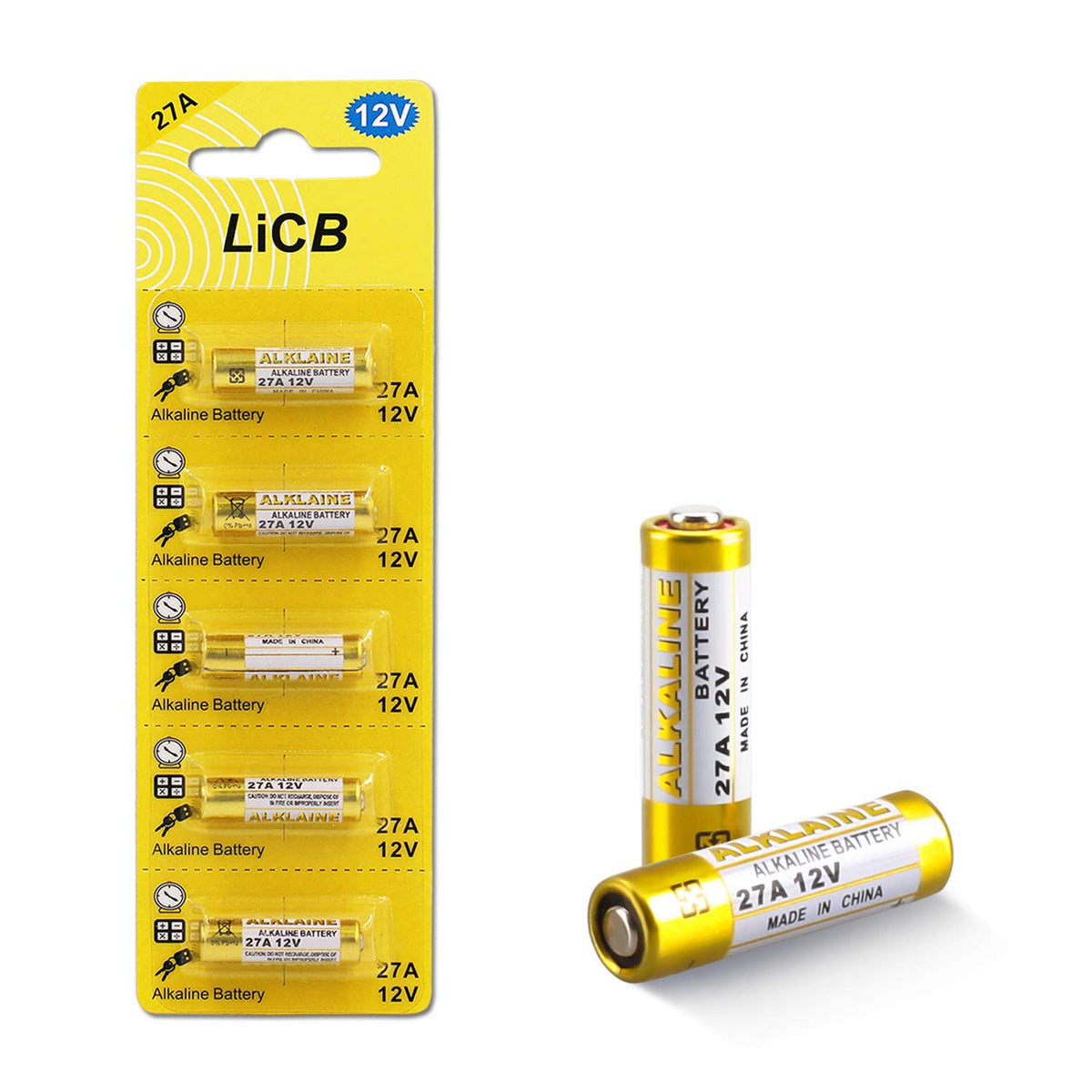 Licb 27A 12V Alkaline Battery (5 Pack)