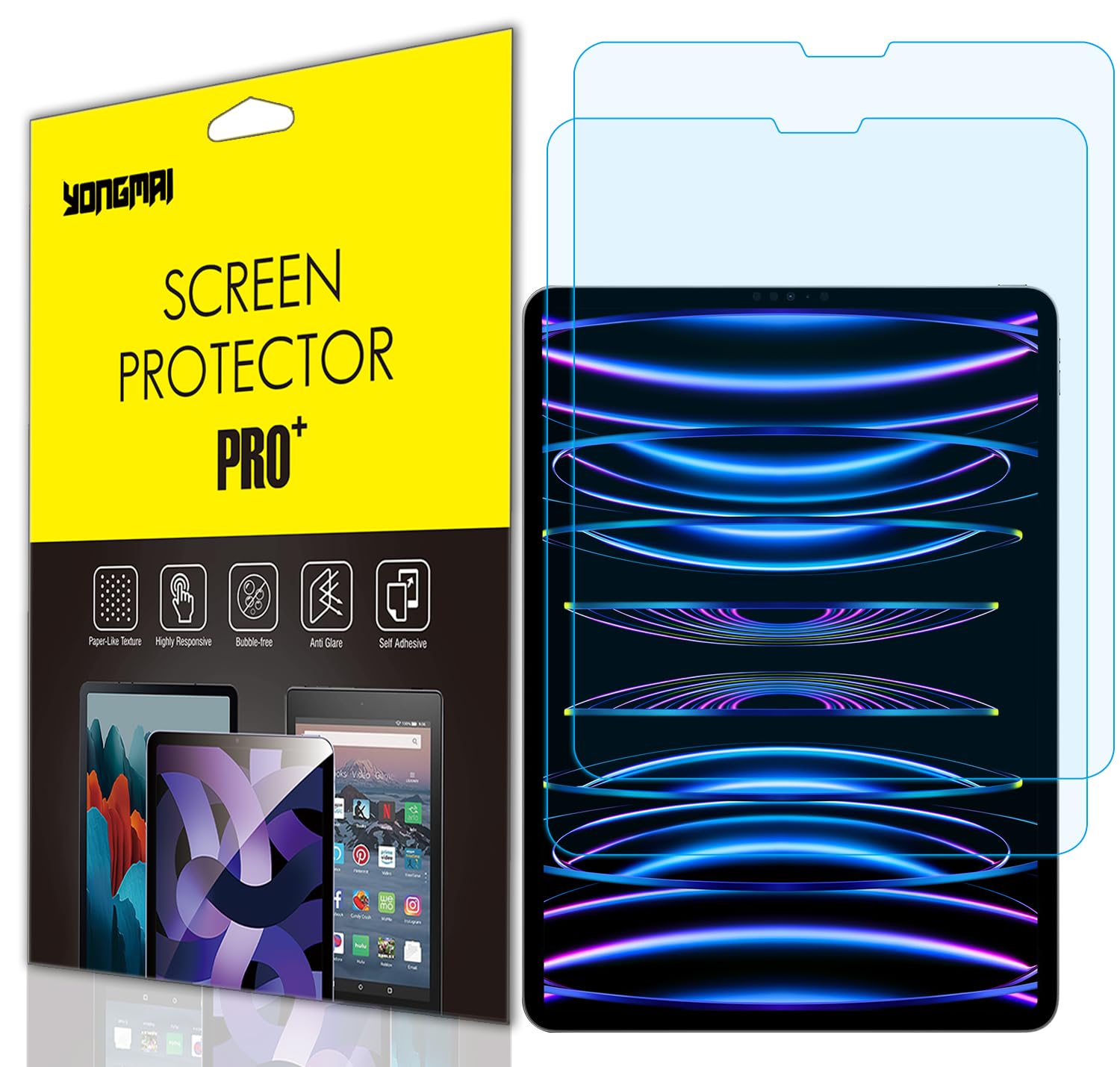 2 Pack   Blue Light Blocking Screen Protector Compatible With Ipad Pro 11 Inch 2022&2021&2020&2018 (4Th/3Rd/2Nd Gen), Anti Blue 