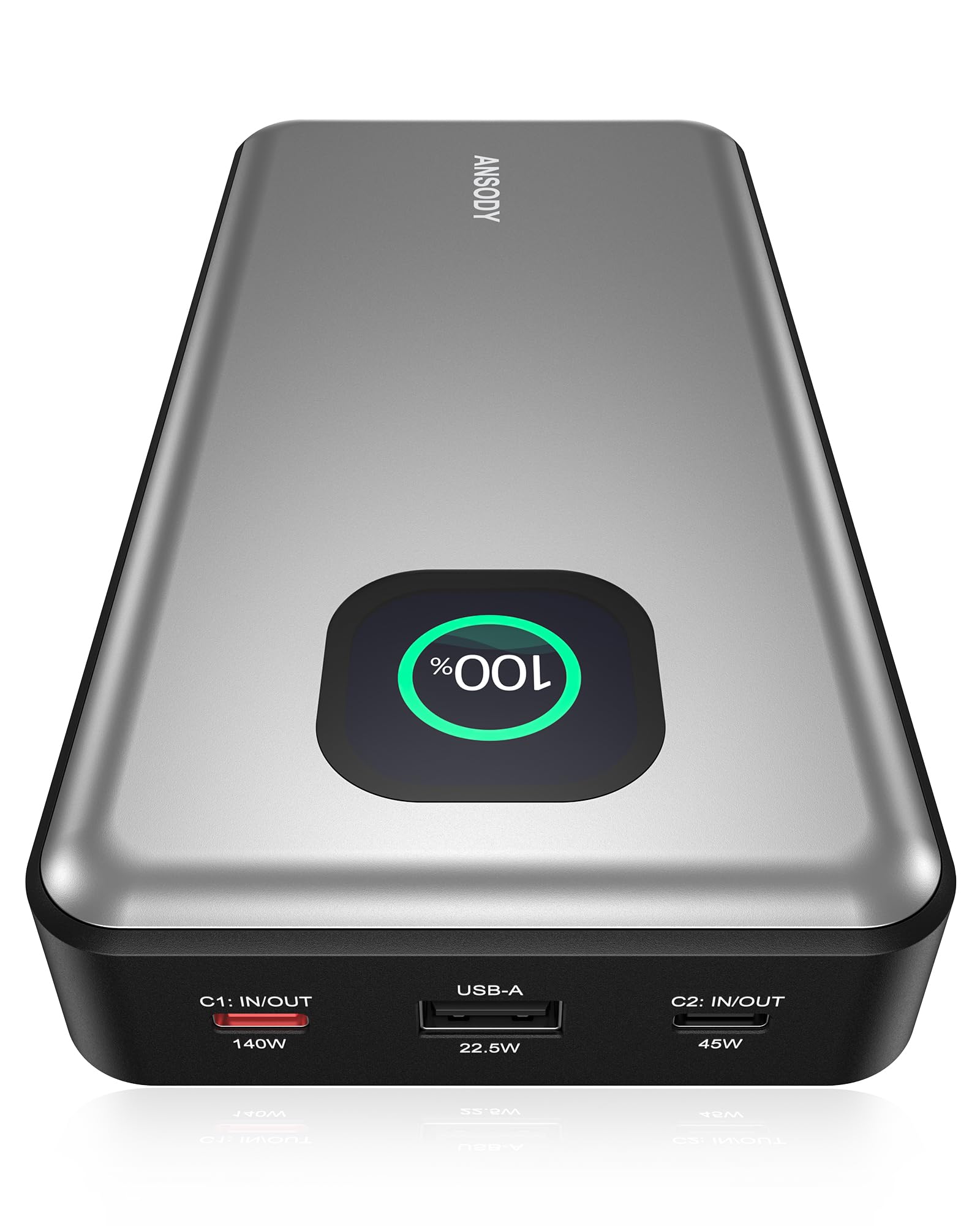 140W Power Bank, 25000mAh Laptop Portable Charger with Smart Digital Display, PD3.1 Fast Charging Battery Pack for MacBook Dell 
