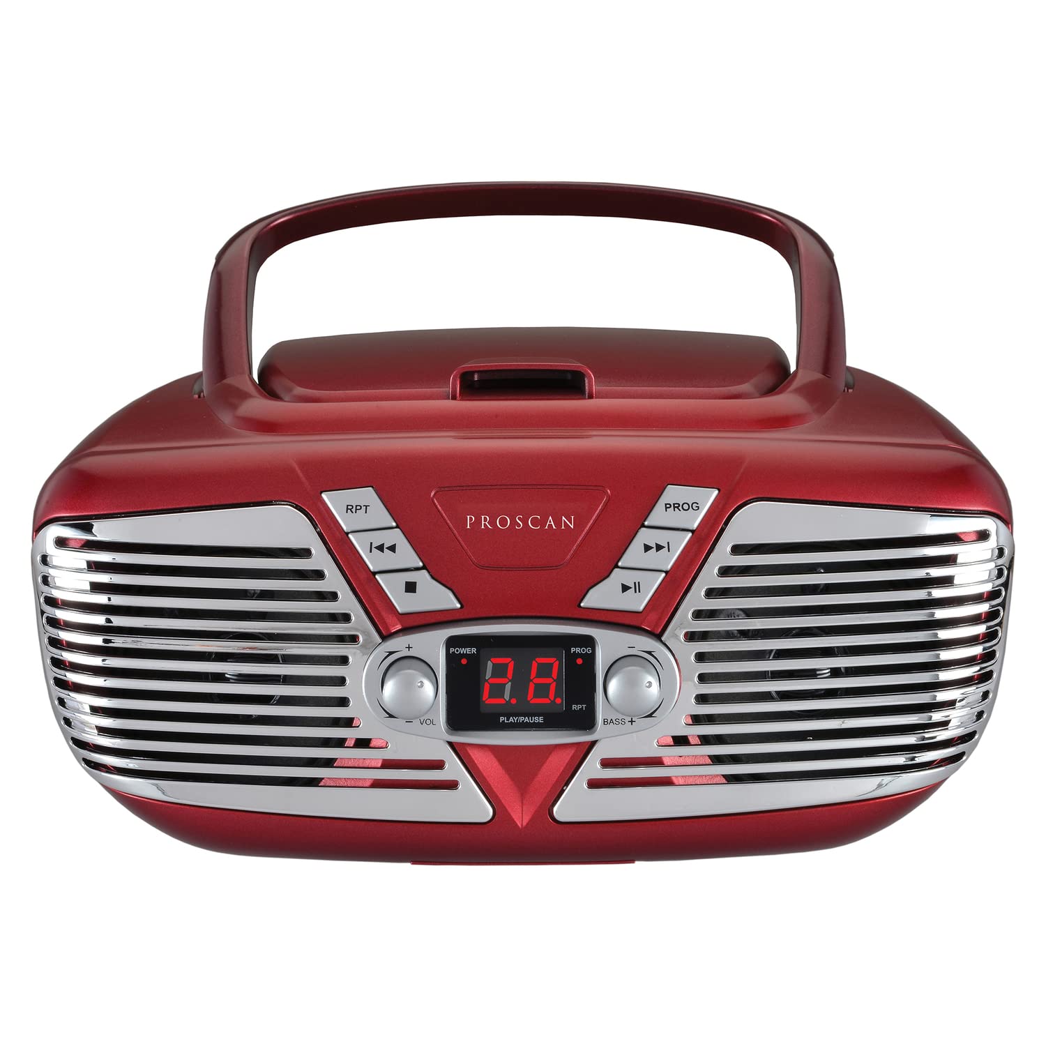 Proscan Retro CD Radio Boomboxes  Red