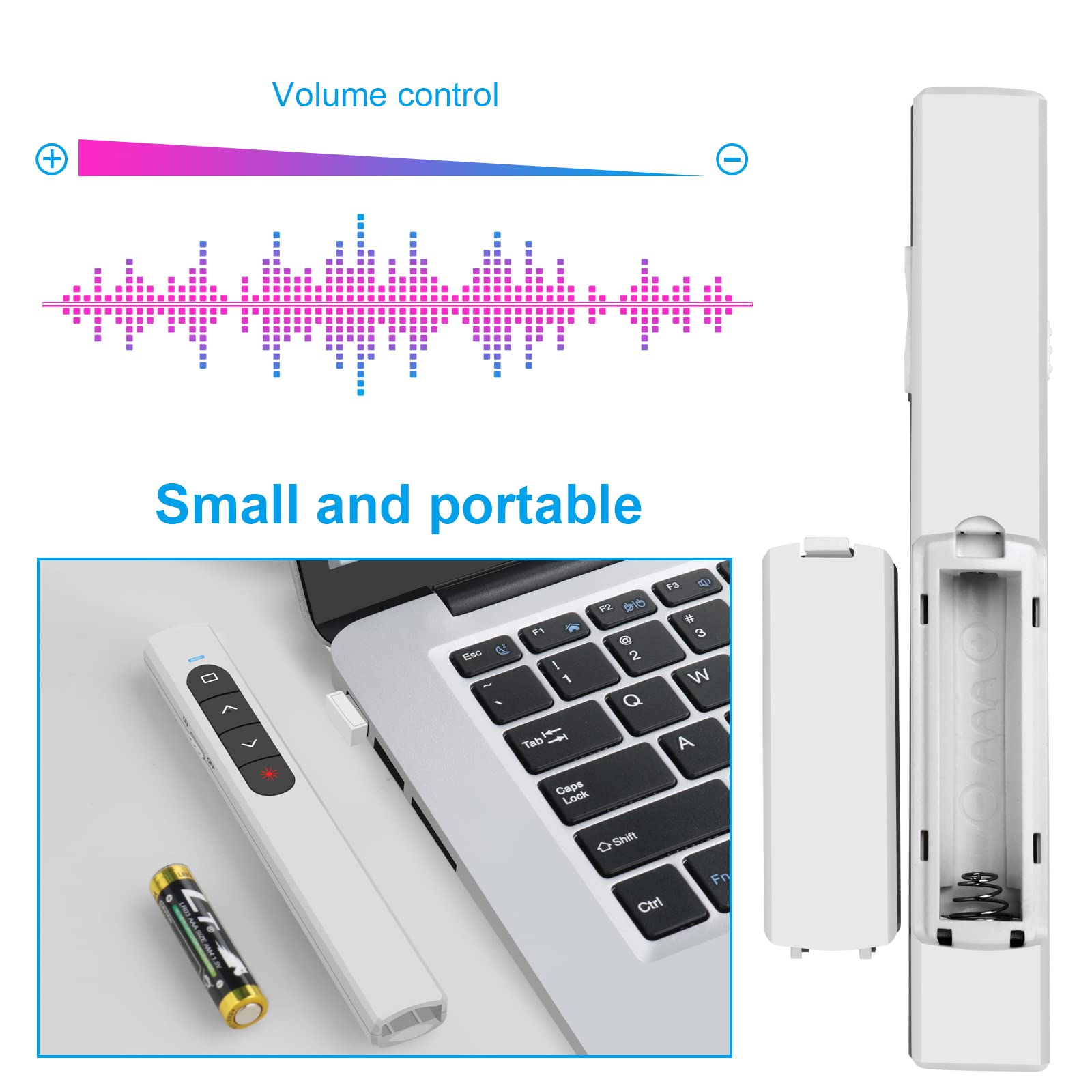 Presentation Clicker Wireless Presenter Remote With Hyperlink & Volume Remote Clicker For Powerpoint Office Classroom Presentati