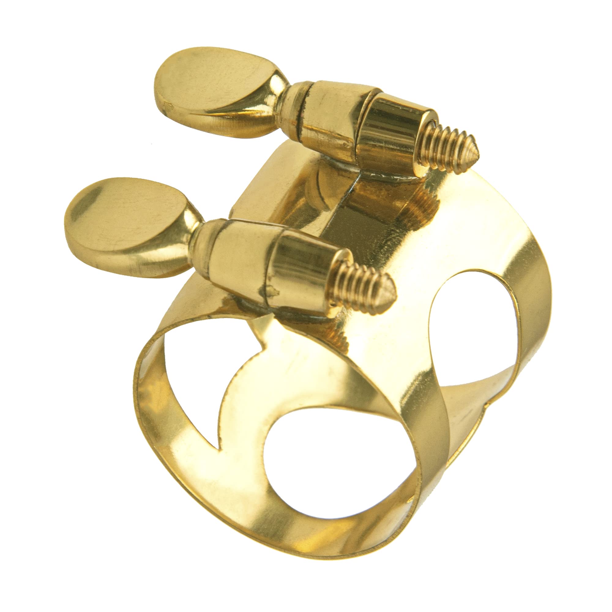 1Pcs Yootones Metal Alto Saxophone Mouthpiece Ligature Double Screws Compatible With Saxophone (Gold)