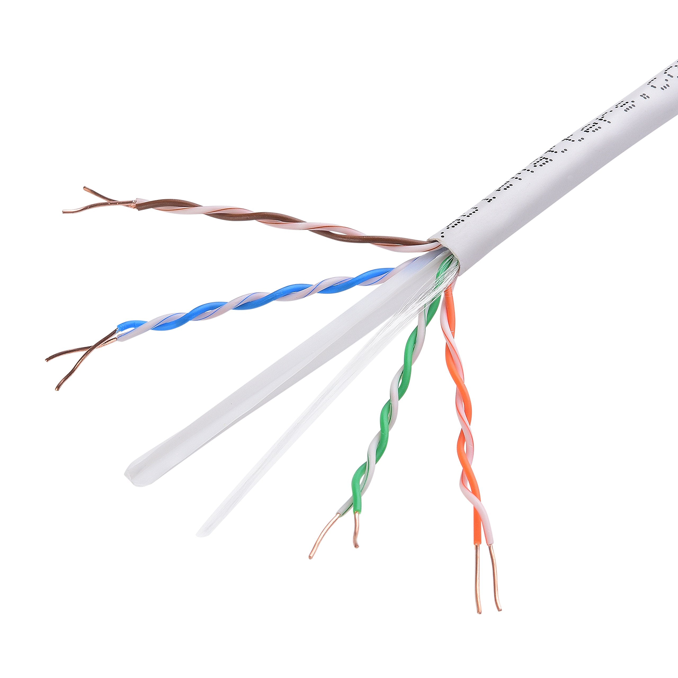 Cable Matters [Ul Listed] 10Gbps In-Wall (Cm) Rated 23Awg Bare Copper Cat 6 Cable 1000 Ft (Cat6 Bulk Cable 1000 Ft, Cat6 Etherne
