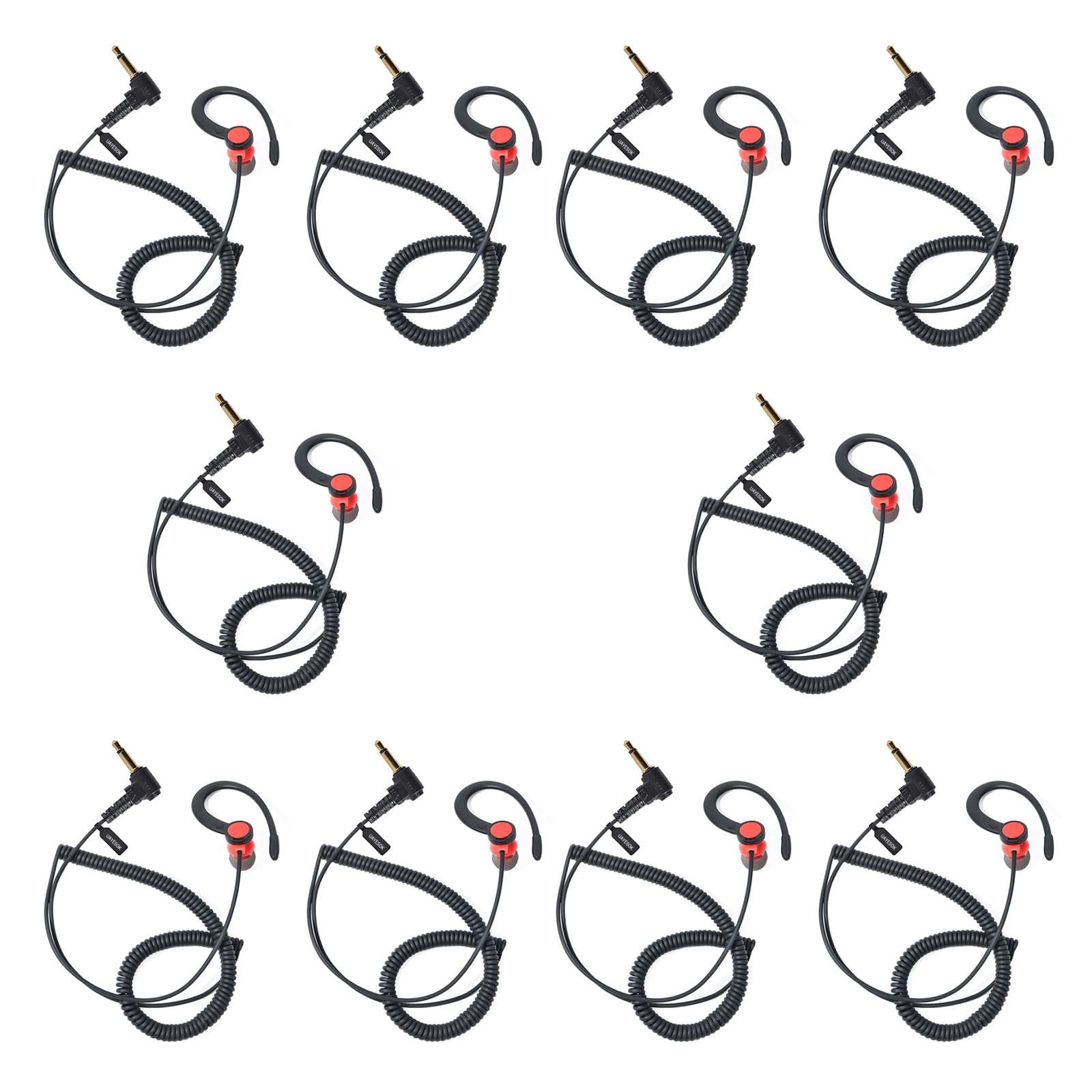 UAYESOK 10Pack 3.5mm Radio Listen Only Earpiece for Law Enforcement