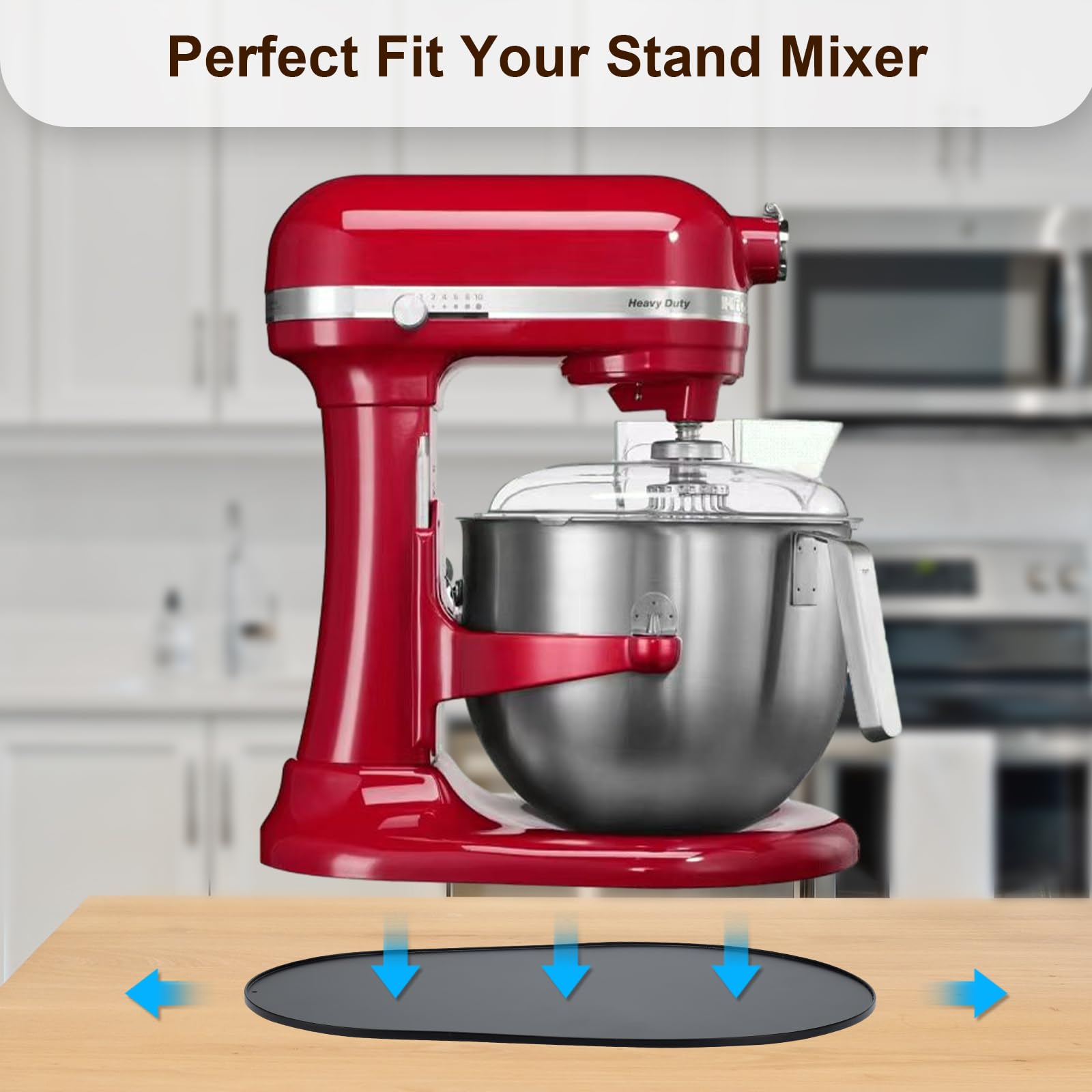 Geckowi Metal Sliding Mat For Kitchenaid Stand Mixer 5 8 Qt,Sliding Tray Slide Tray Mixer Mover Mixer Slider For Bowl Lift Stand