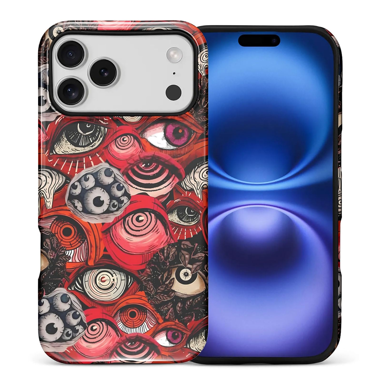 Goodsprout for iPhone 17 Pro Case,Hybrid 2-Layer Hard Shell + Silicone Protective Case -Resistant Shockproof- Halloween Horror R