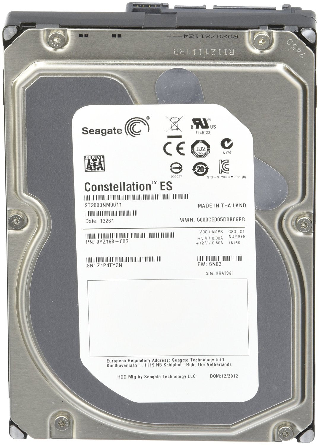 Seagate Constellation Es 1 Tb 7200Rpm 6 Gb/S Sata 64Mb Cache 3.5 Inch Internal Bare Drive (St1000Nm0011)
