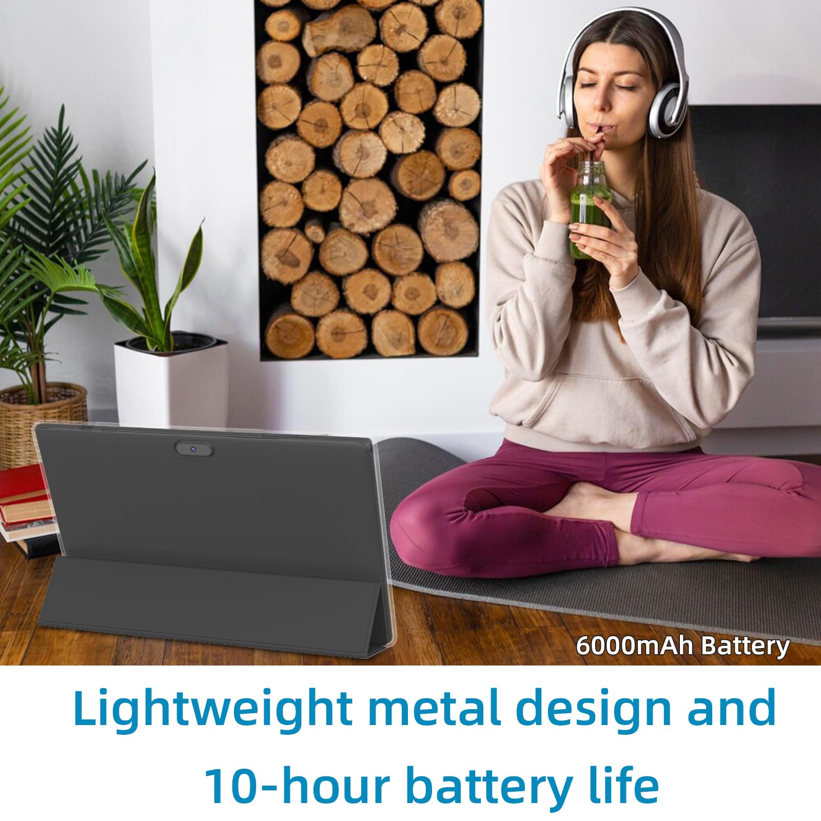 Android Tablet With Keyboard Protect Case Mouse Stylus 10 Inch Tablet 2 In 1 Tablets Set 12Gb+128Gb/1Tb Expandable Dual Camera T