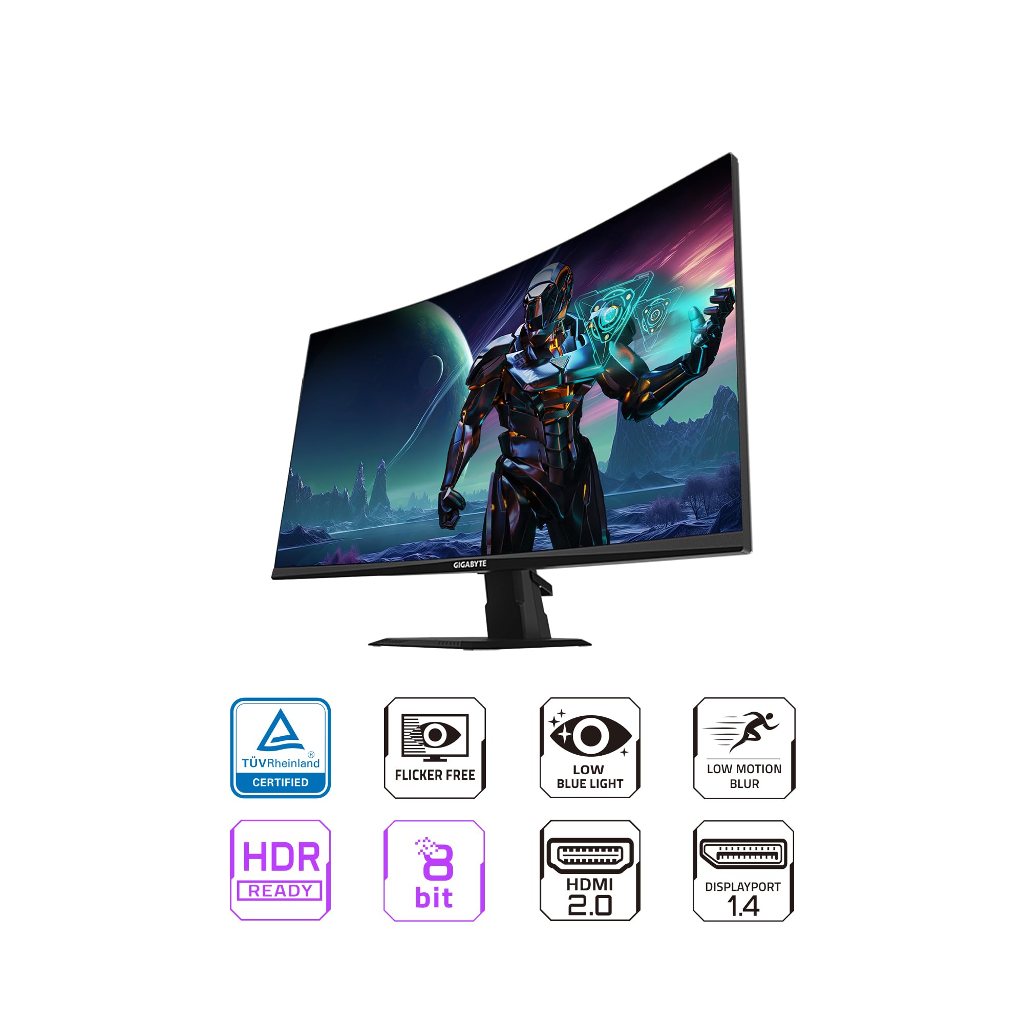 Gigabyte Gs27Fc 27 180Hz 1080P Gaming Monitor, 1920 X 1080 Va 1500R Display, 1Ms (Mprt) Response Time, Hdr Ready, Freesync Premi