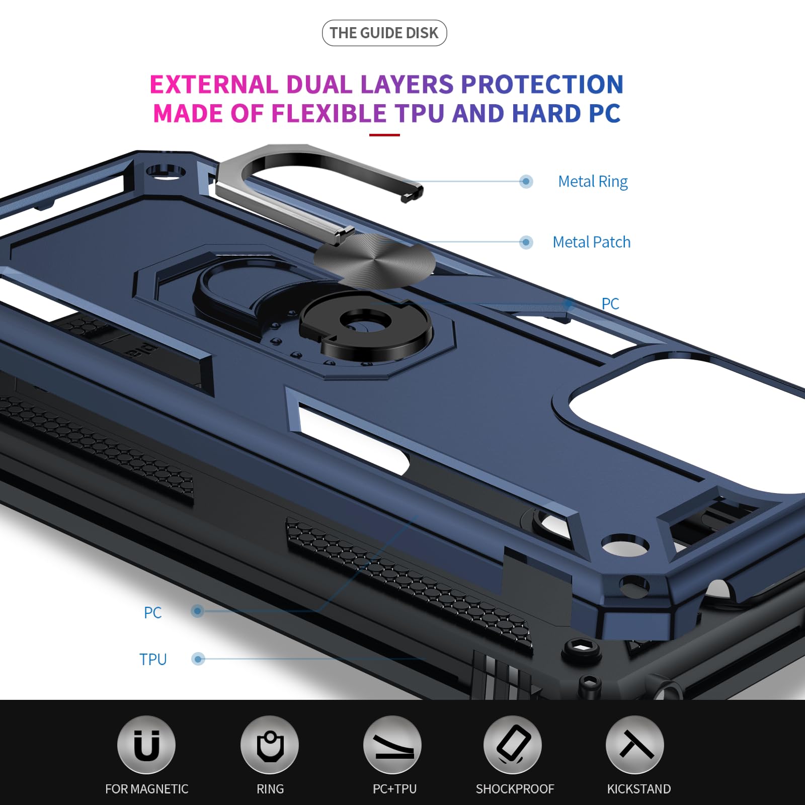 Leyi For Motorola Moto G Play 2024 Case, Moto G Play Case 2024 With Screen Protector And Camera Lens Protector, Heavy Duty Prote