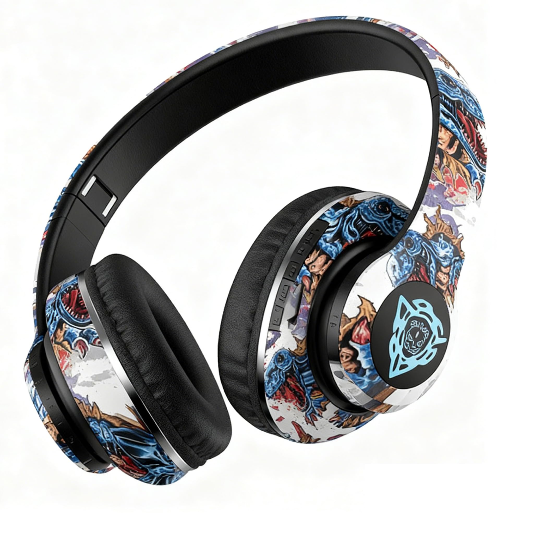 MODIDSTU Graffiti Style OverEar Headphones  Wireless Bluetooth 5.0, HiFi Stereo Sound, Comfortable Soft Earpads, 30Hour Play