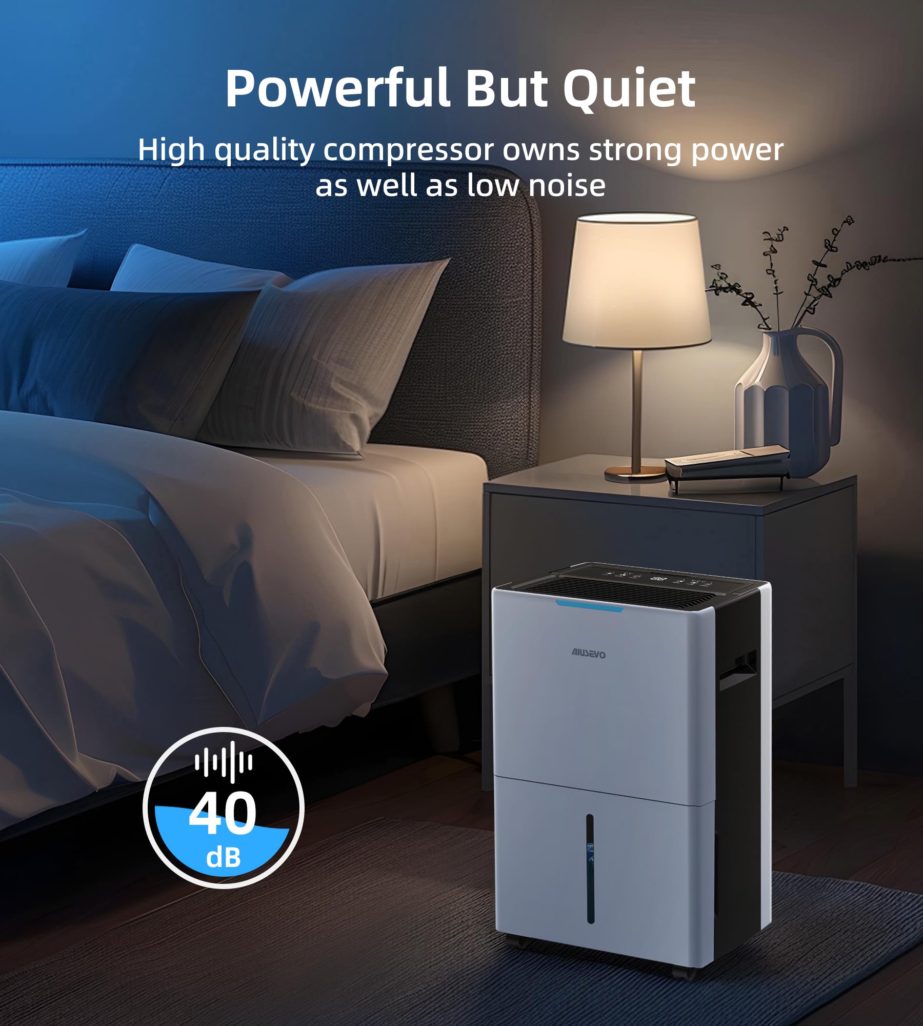 5,000 Sq. Ft Dehumidifier For Basements And Home, Aiusevo 52 Pint Dehumidifiers With Drain Hose Ideal For Large Room, Bedroom, Q