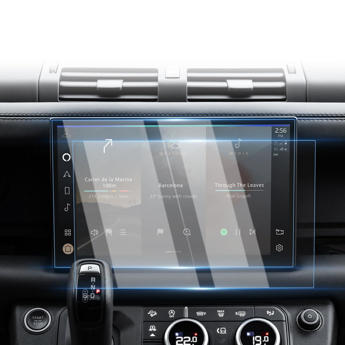 Karltys 2 Pack 2023 2024 2025 Defender Screen Protector For Land Rover Defender 90 110 130 Accessories, 11.4-Inch Touchscreen Tempered Glass For 2025 Defender Navigation Screen Cover Anti Glare