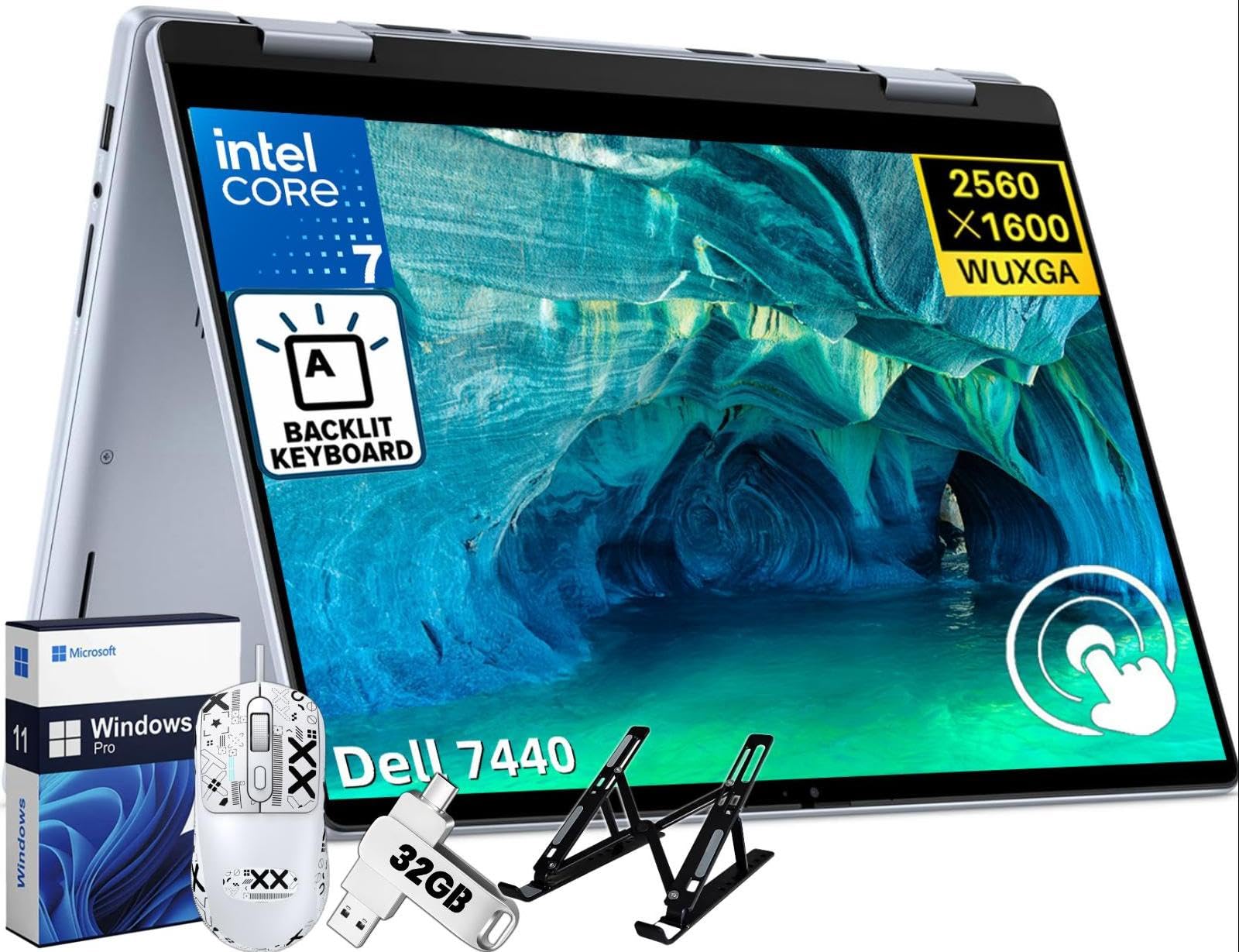 Dell Inspiron 14 7740 Business Laptop, 14 Fhd+ 2-In-1 Touchscreen, Intel 10-Core 7-150U, 64 Gb Ddr5, 2 Tb Ssd, Backlit Kb, Webca