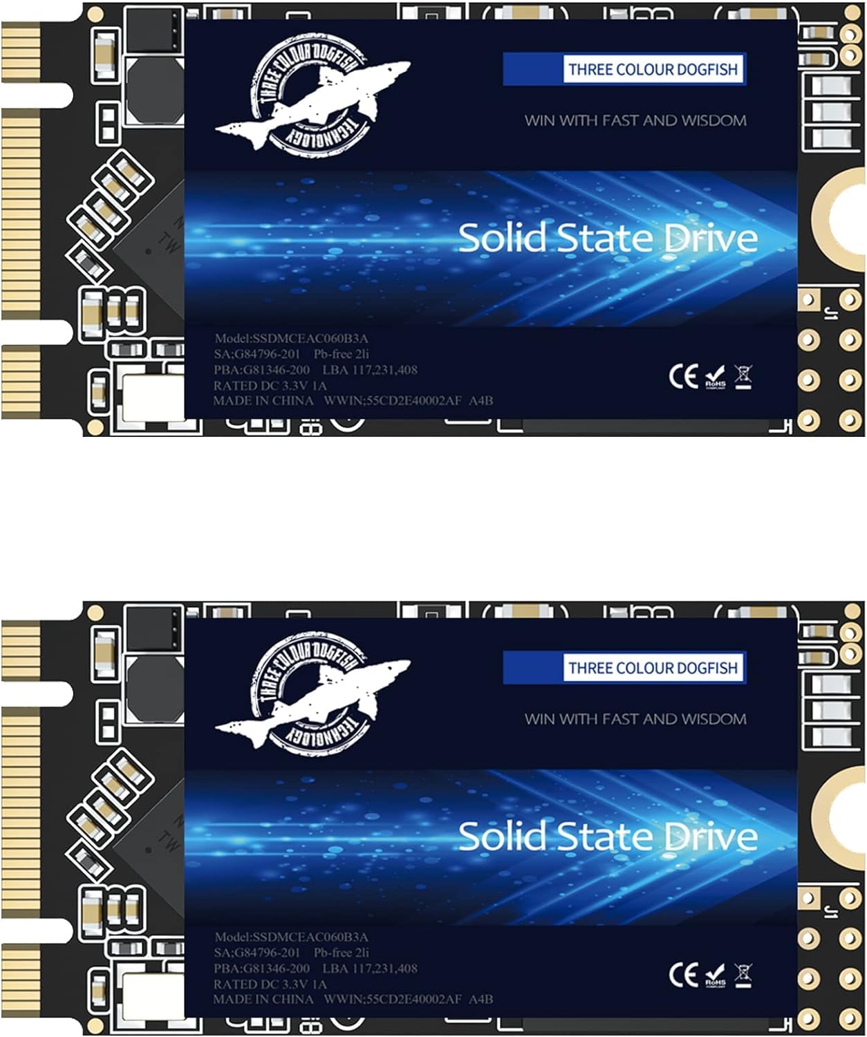 Dogfish Ssd Sata M.2 2242 256Gb Ngff Internal Solid State Drive High Performance Hard Drive Desktop Laptop Sata Iii 6Gb/S(256Gb*