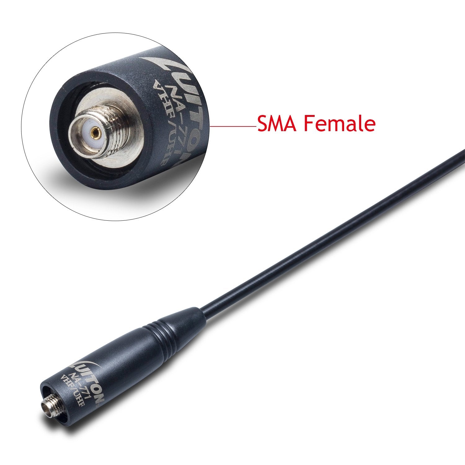 Walkie Talkie Antenna 15.6 Inch Whip Dual Band Uv Vhf/Uhf 144/430Mhz Outdoor Ham Radio Antenna Sma F For Uv 82 Uv B5 Gt 3 Bf F8H