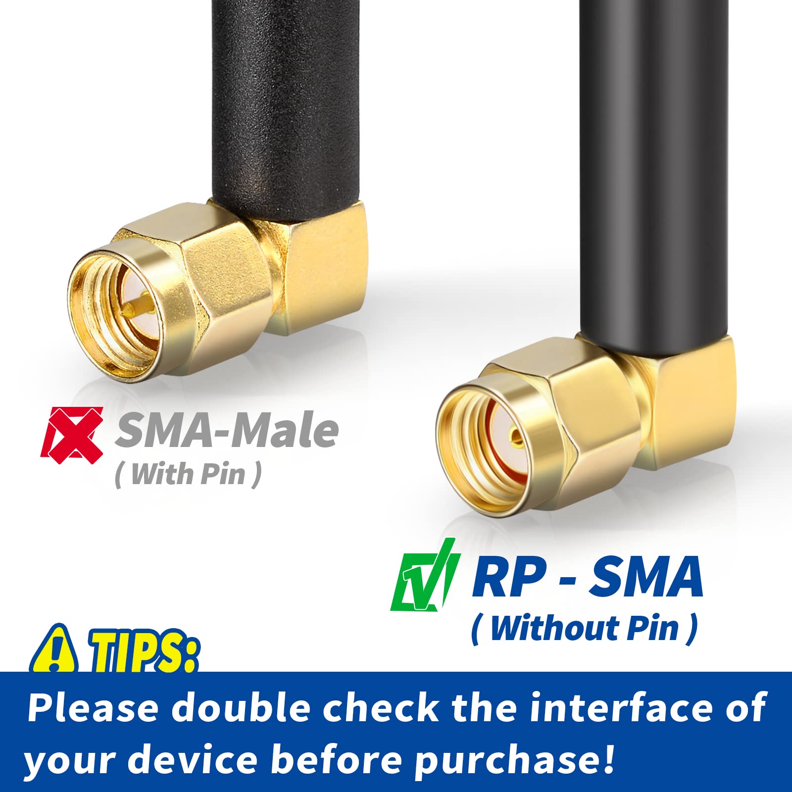 Bingfu Small Dual Band Wifi 2.4Ghz 5Ghz 5.8Ghz Mimo Rp Sma Male Antenna (2 Pack) For Fpv Wifi Bluetooth Usb Adapter Computer Pci