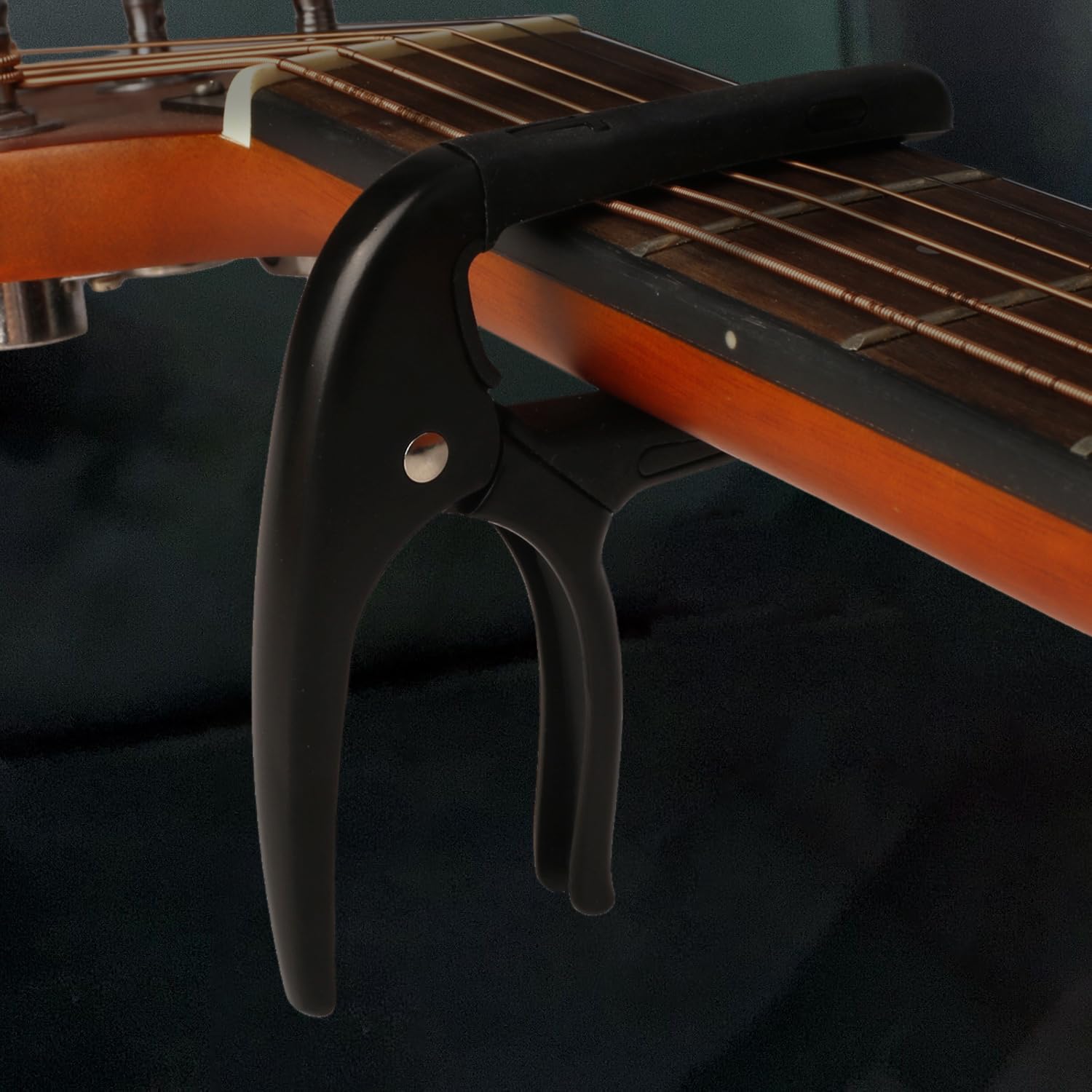 Guitar Capo For Acoustic And Electric Guitars 2 Packs Capo 6-String Acoustic Capo Guitar Accessories (Black-Black)