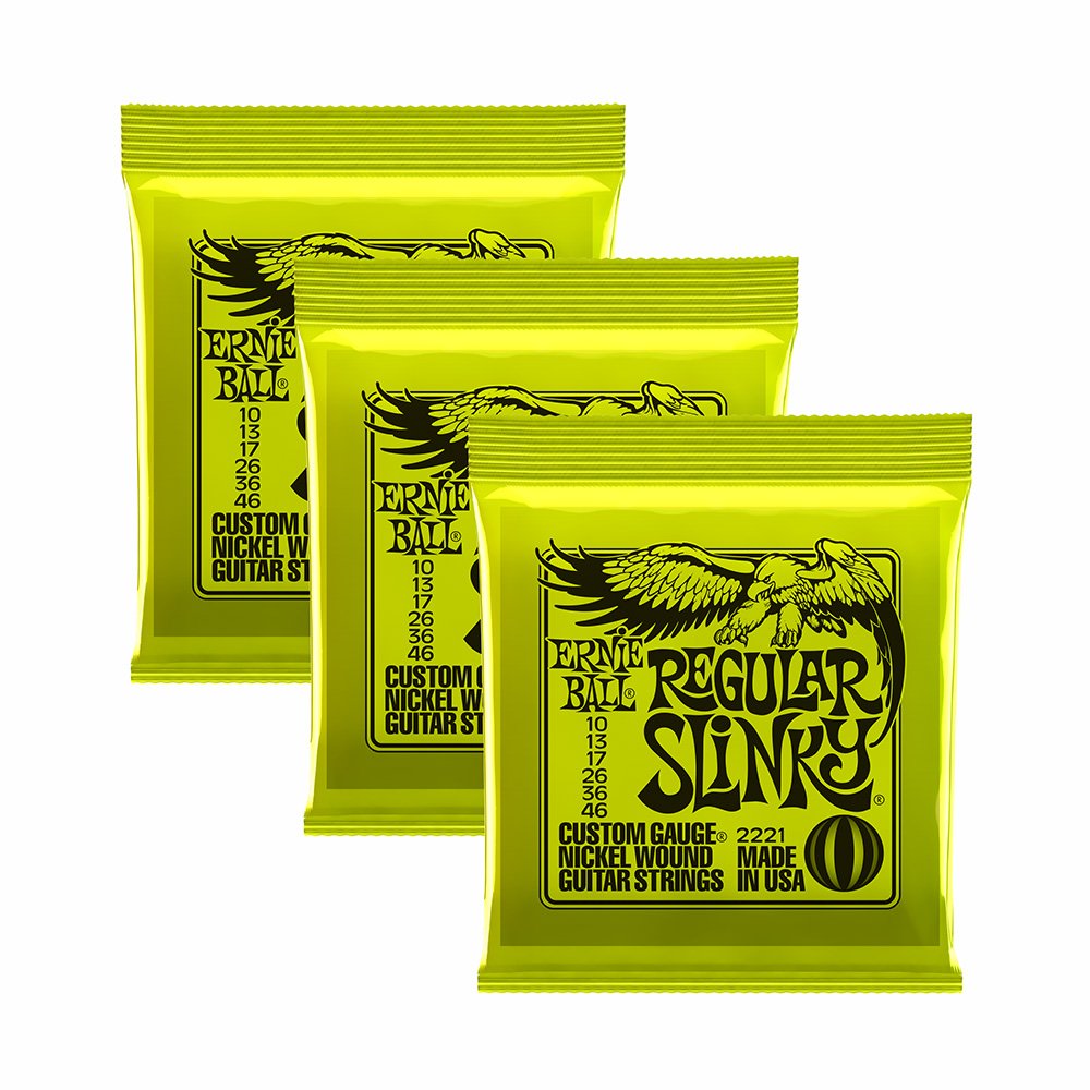 Ernie Ball 2221X3 Regular Slinky 3 Set Bundle