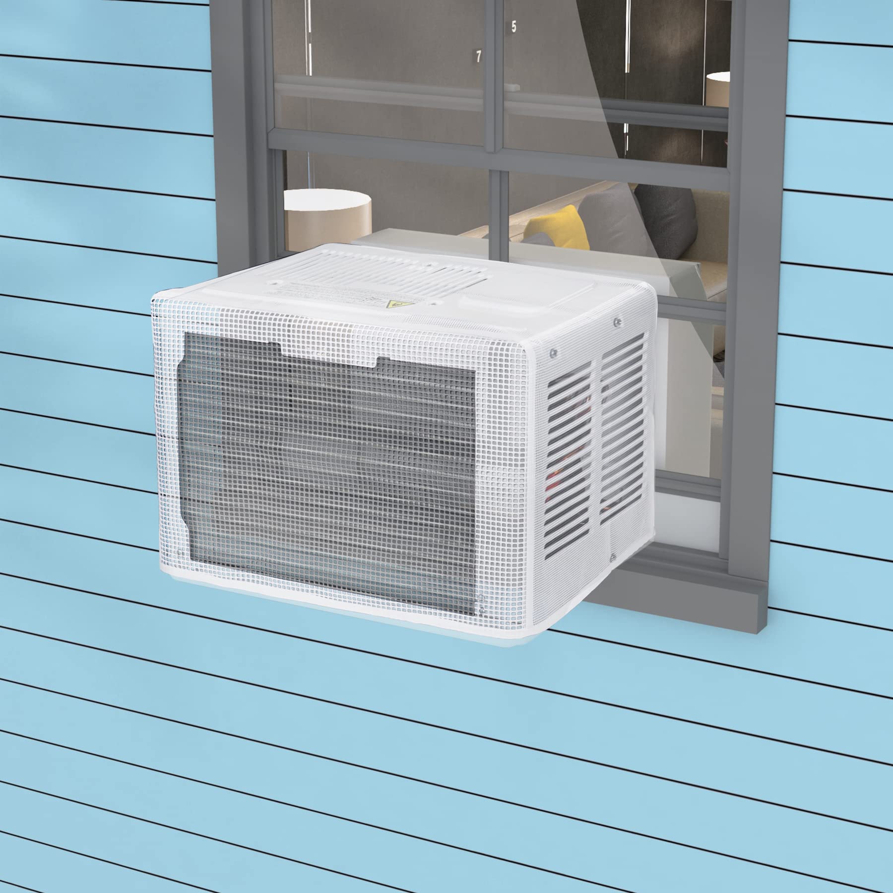 Lbg Products Window Ac Cover For U Shaped Window Air Conditioner Unit,Mesh Design Window Air Conditioner Cover For Outdoor,Anti
